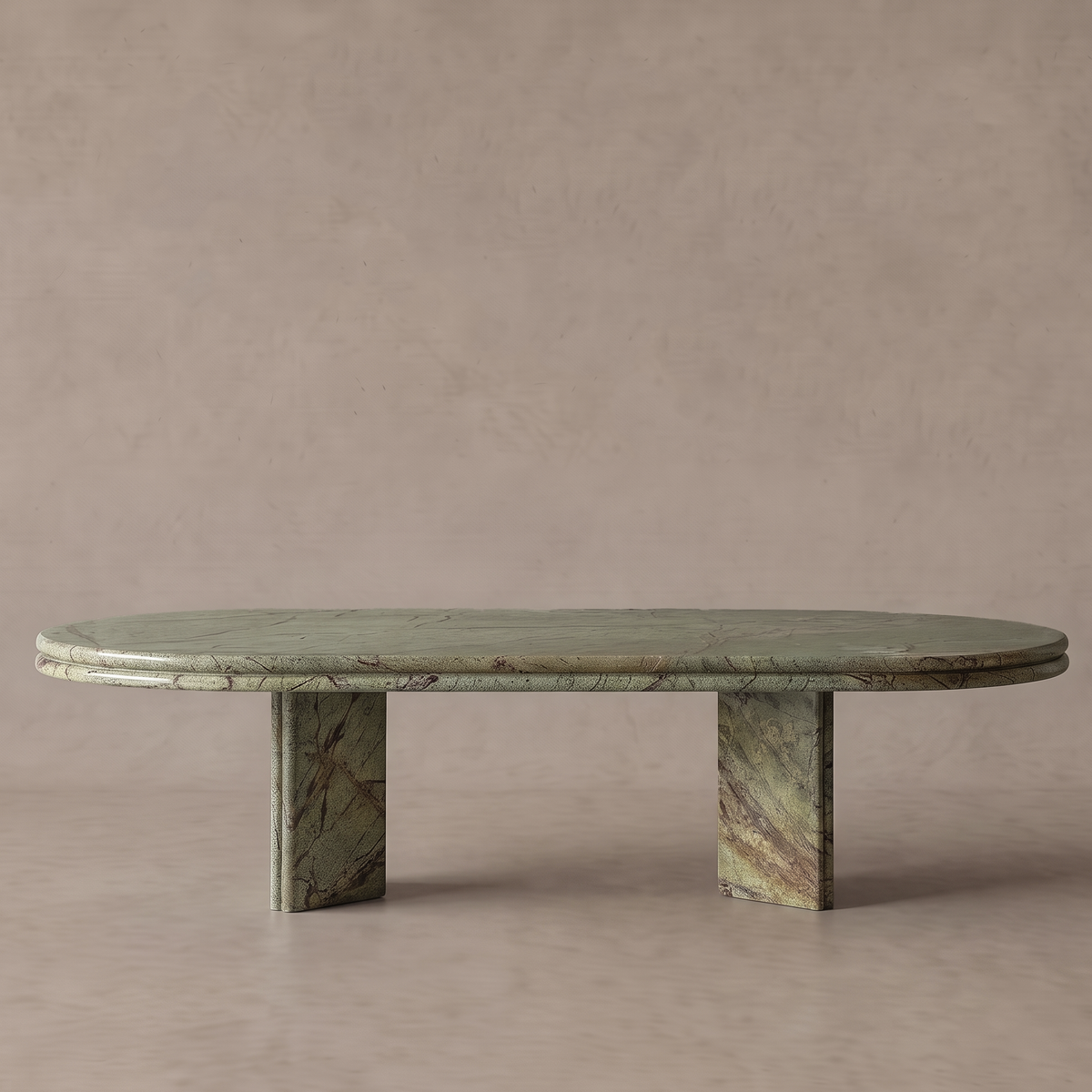 Majestic Onyx Marble Coffee Table - Forest Green