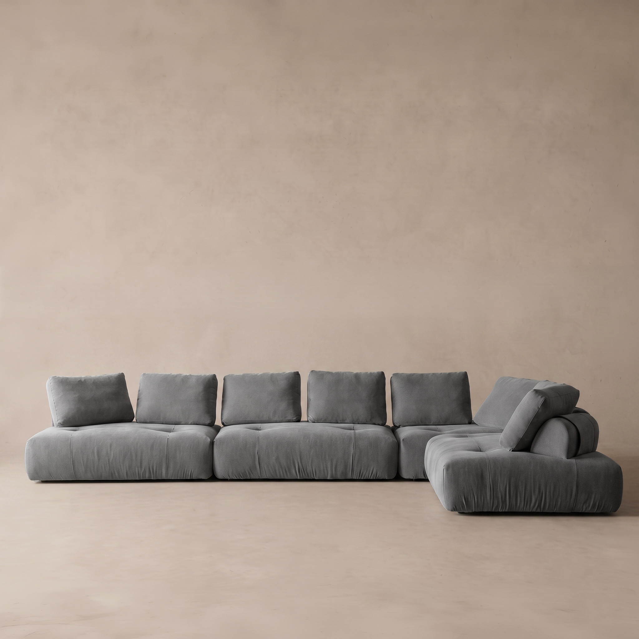 Margaux Modern Sectional Luxury Modular Sofa - CHARCOAL GREY