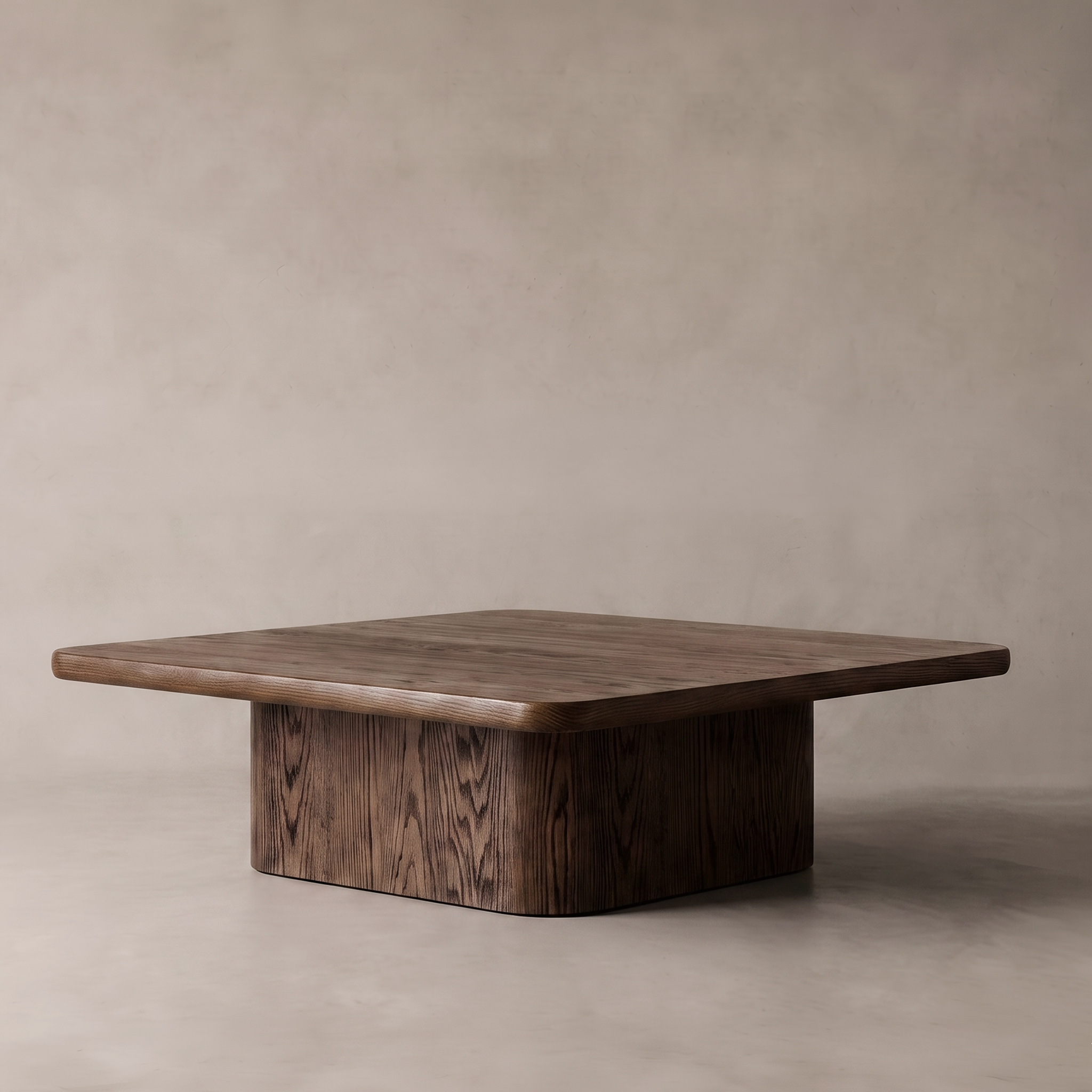 Marmaris Solid Oak Wood Big Square Coffee Table