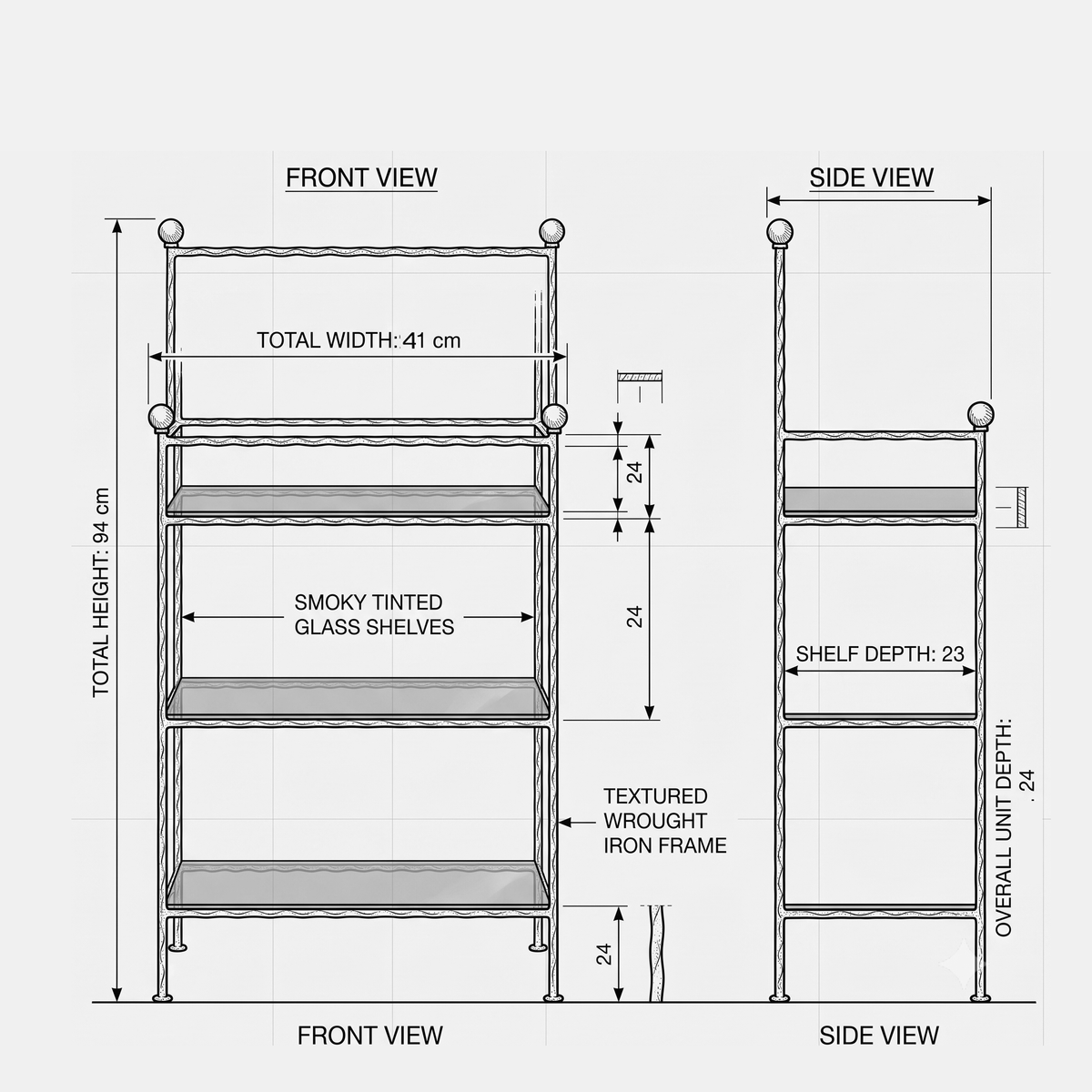 Ferrano 3-Tier Organiser Shelf