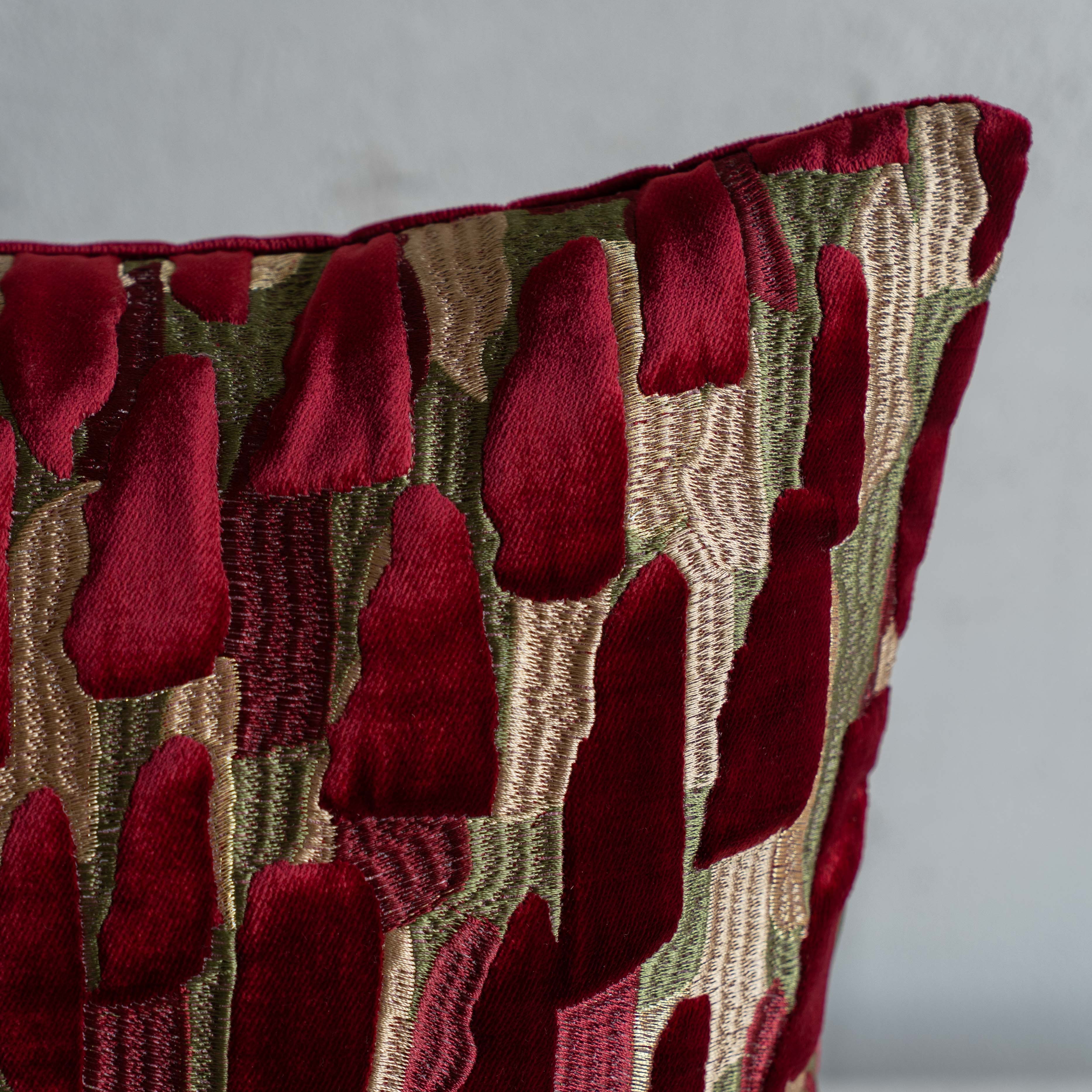 Mosaic Drift Cushion Cover - RED