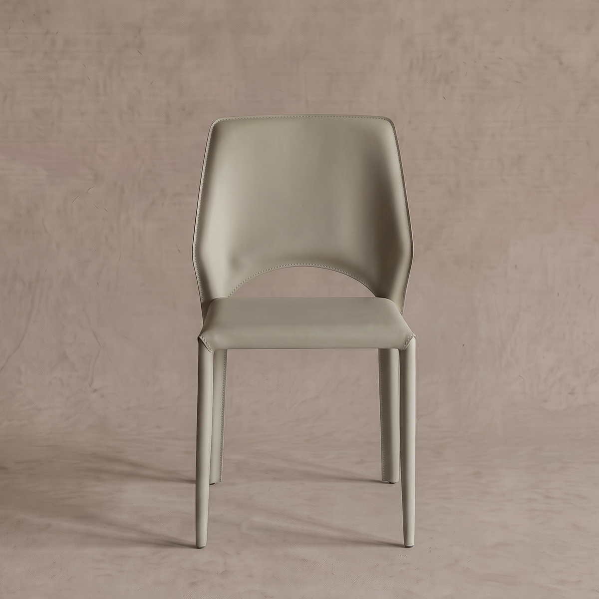 Mulan Modern Leather Dining Chair - 860 - BEIGE