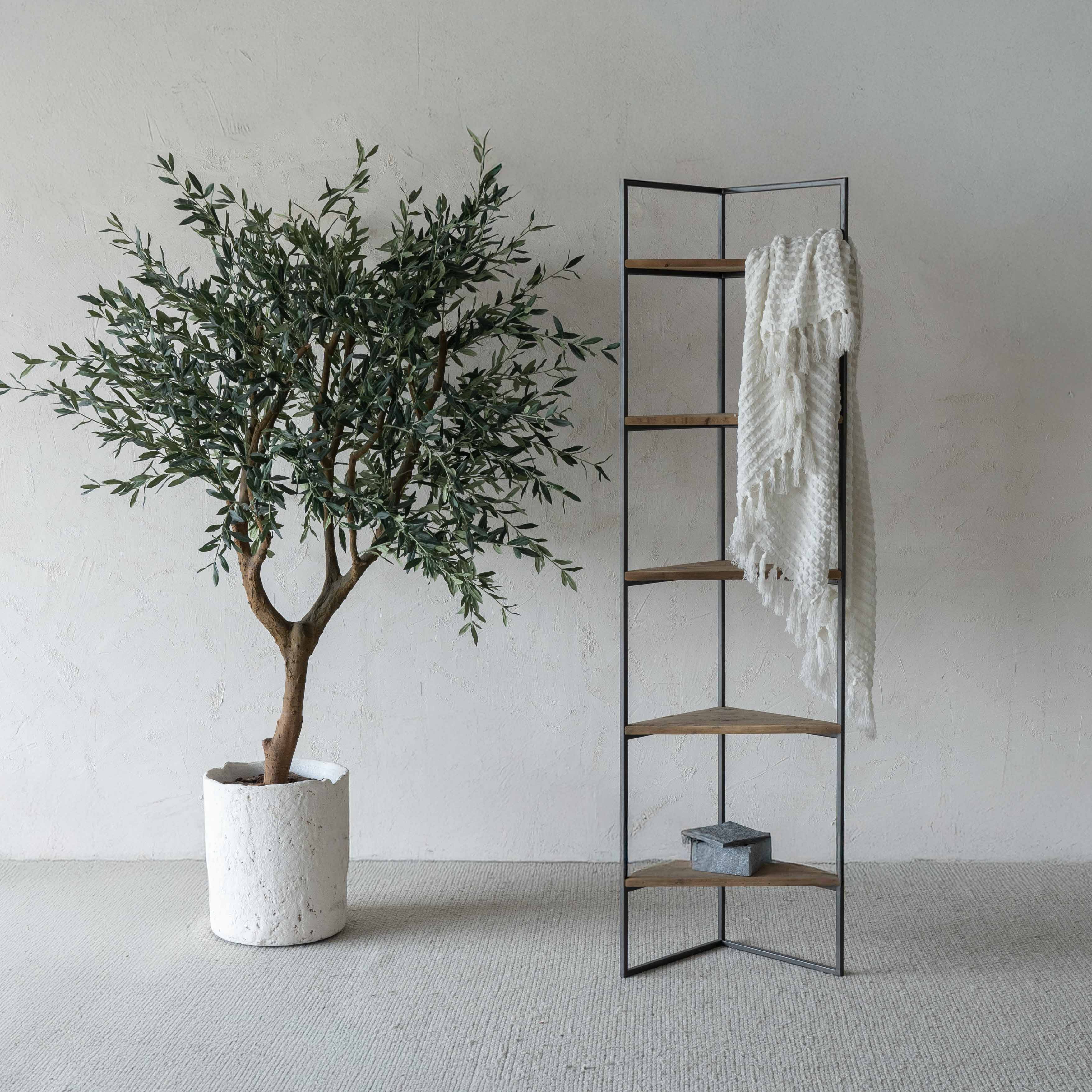 New York Industrial Wood and Steel Side Book Shelf - Large - Shelves - WS Living Furniture Furniture Store in Dubai