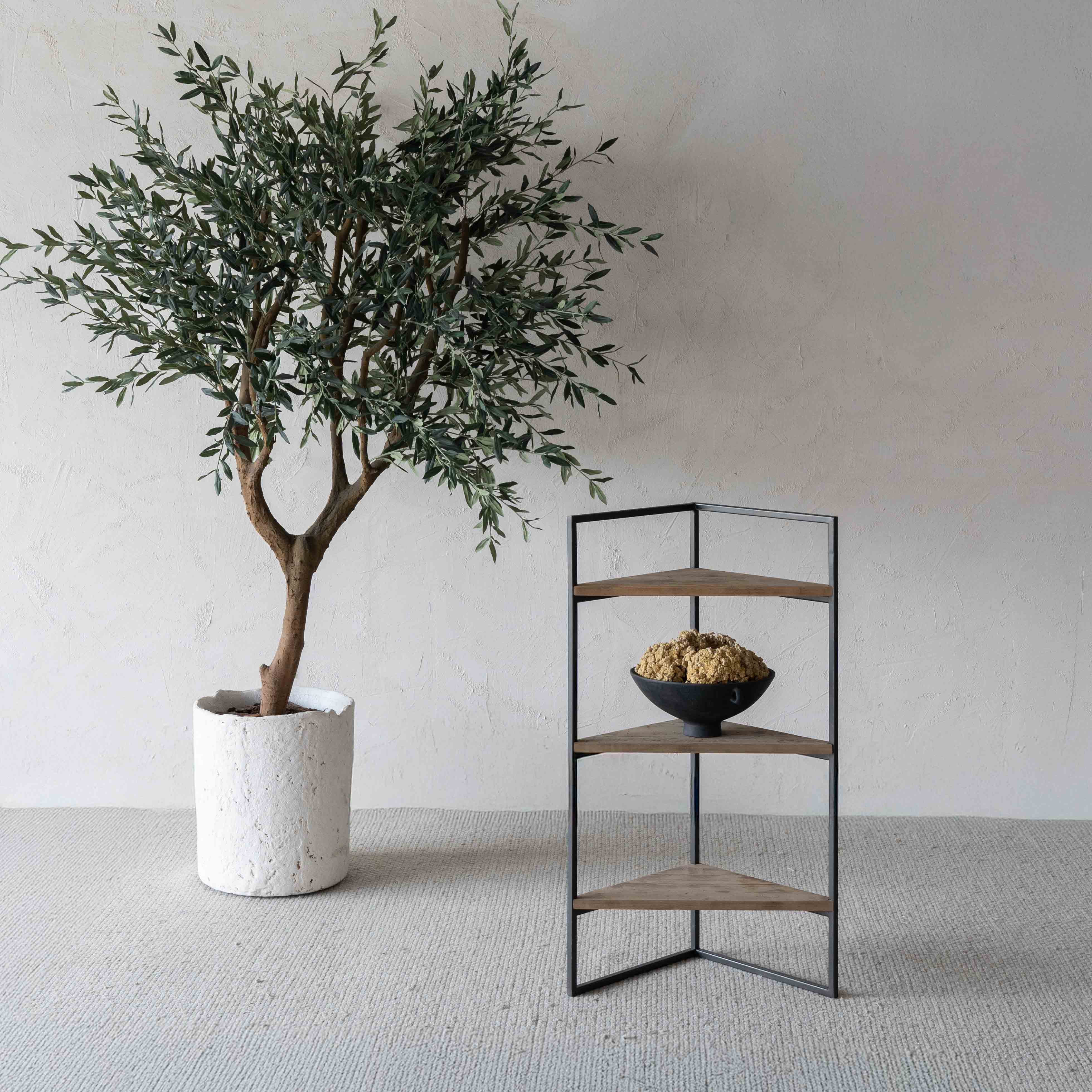 New York Industrial Wood and Steel Side Book Shelf - Small - Shelves - WS Living Furniture Furniture Store in Dubai