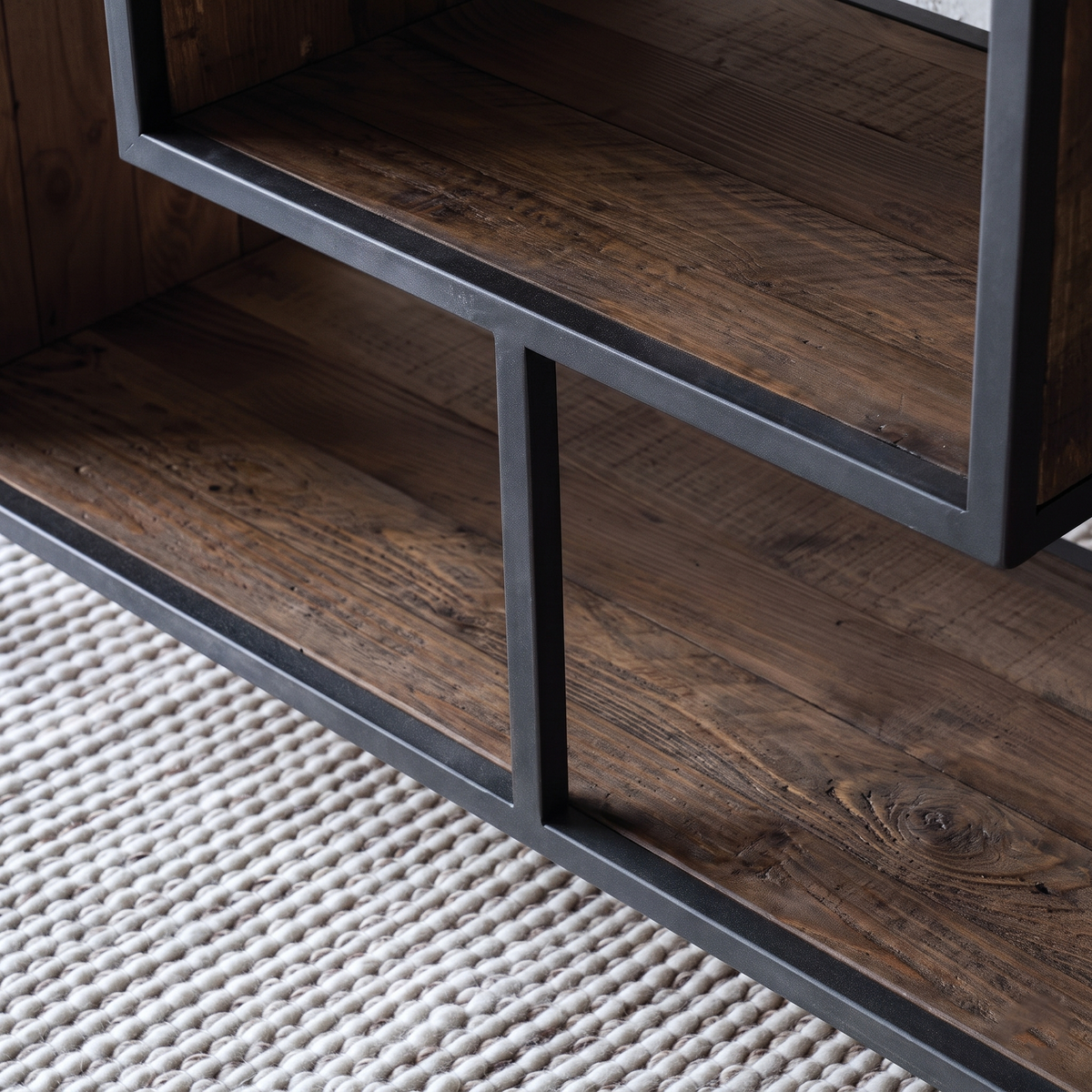 Nordic Multi Column Industrial Console - WALNUT