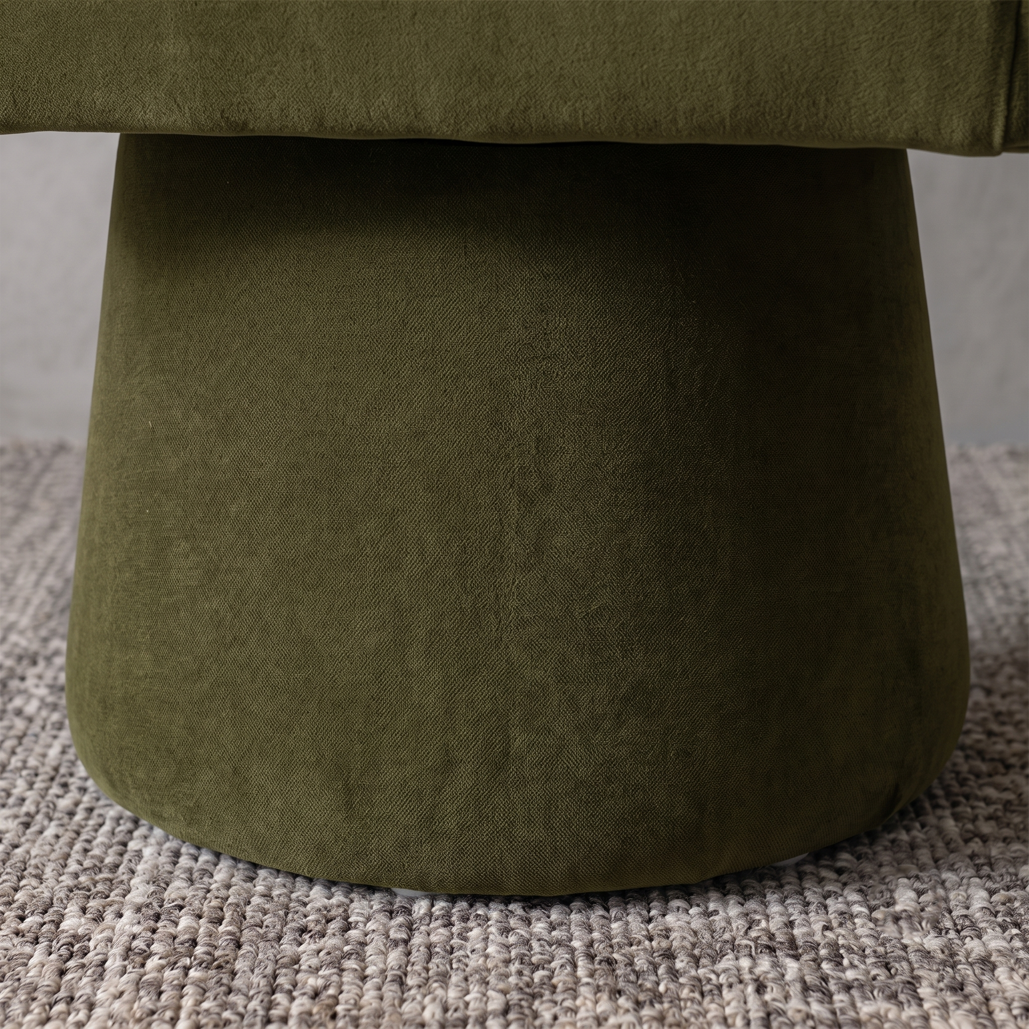 Rivo Modern Swivel Dining Chair - Olive Green Velvet