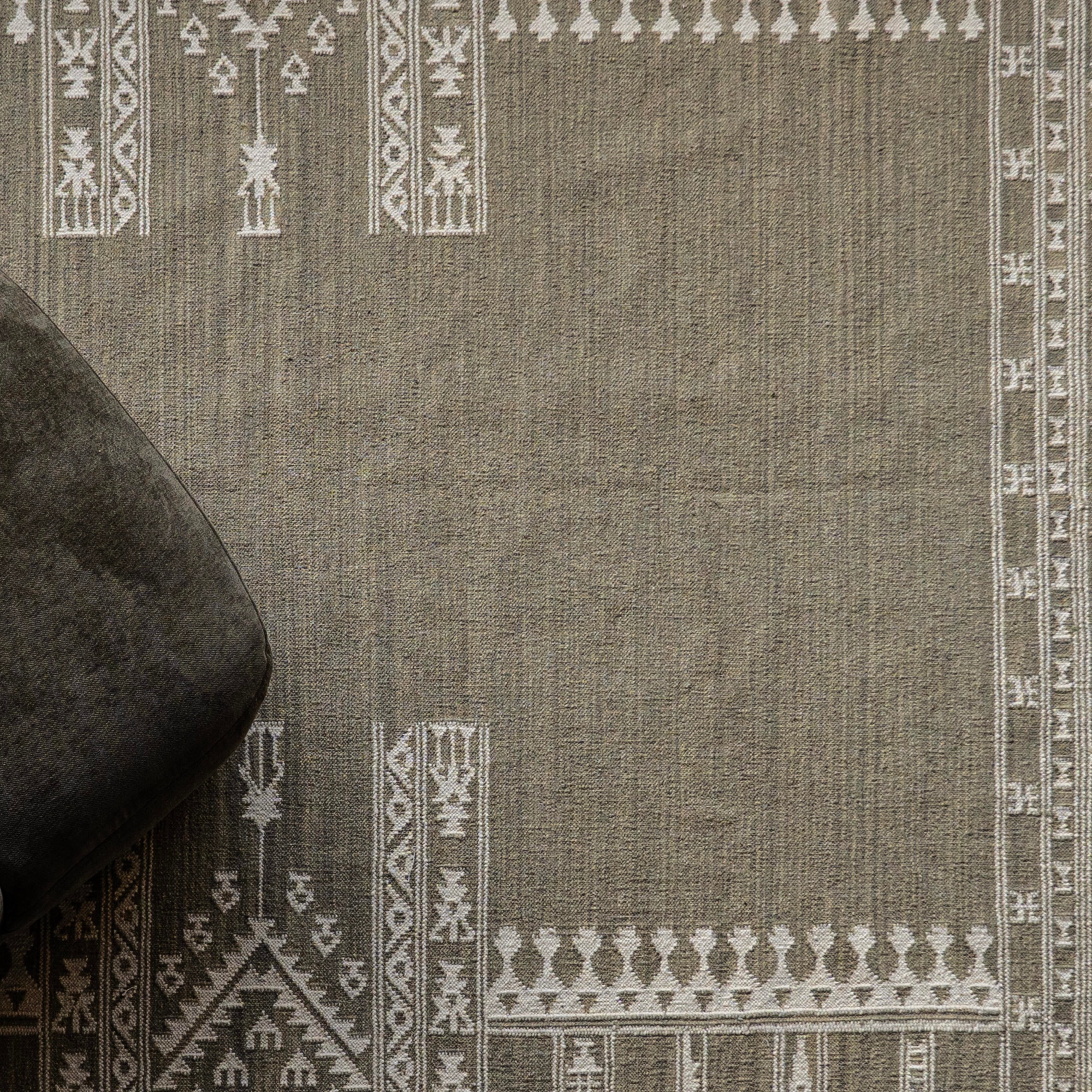 Evergreen Weave Olive Green Woven Rug
