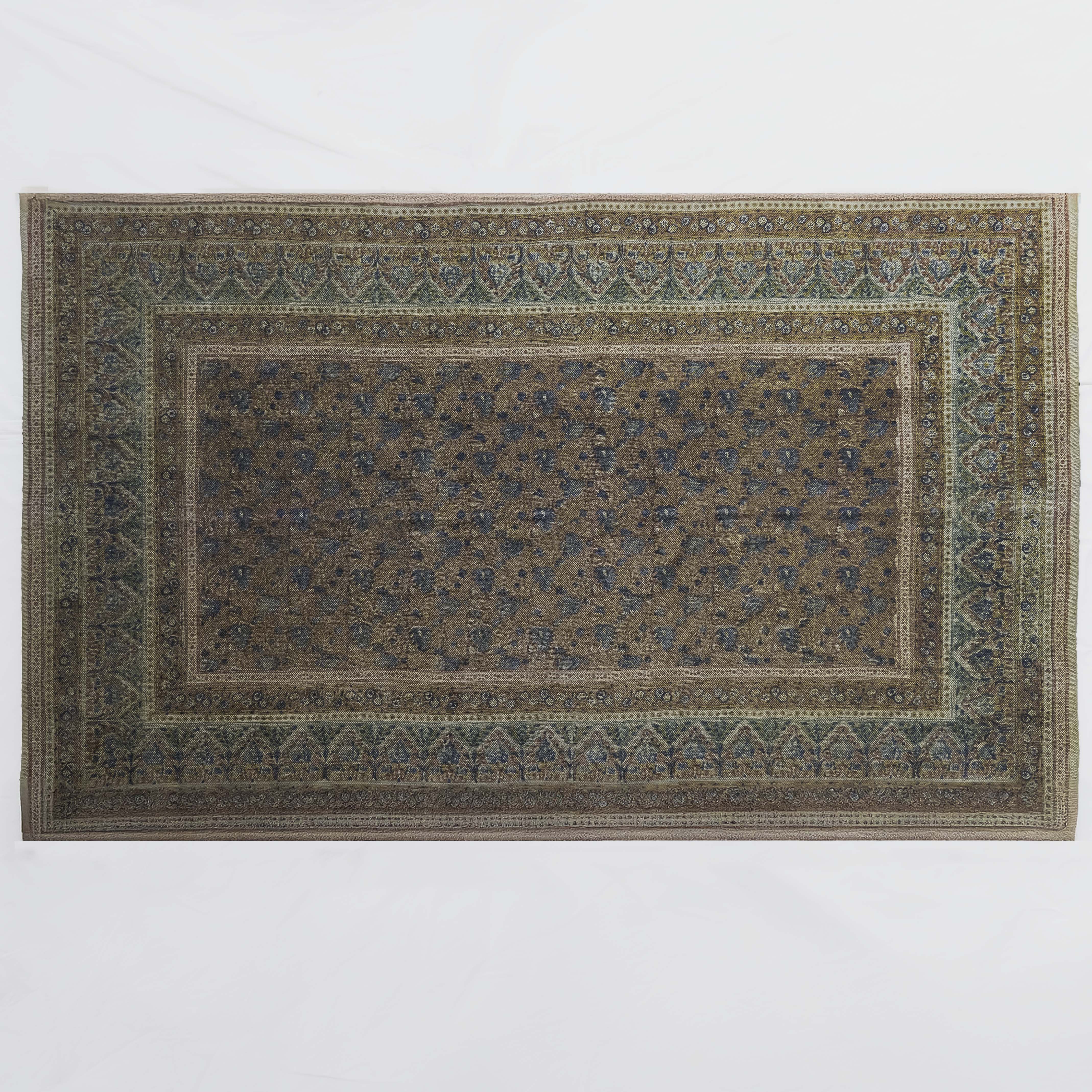 Inkloom Block Print Cotton Rug