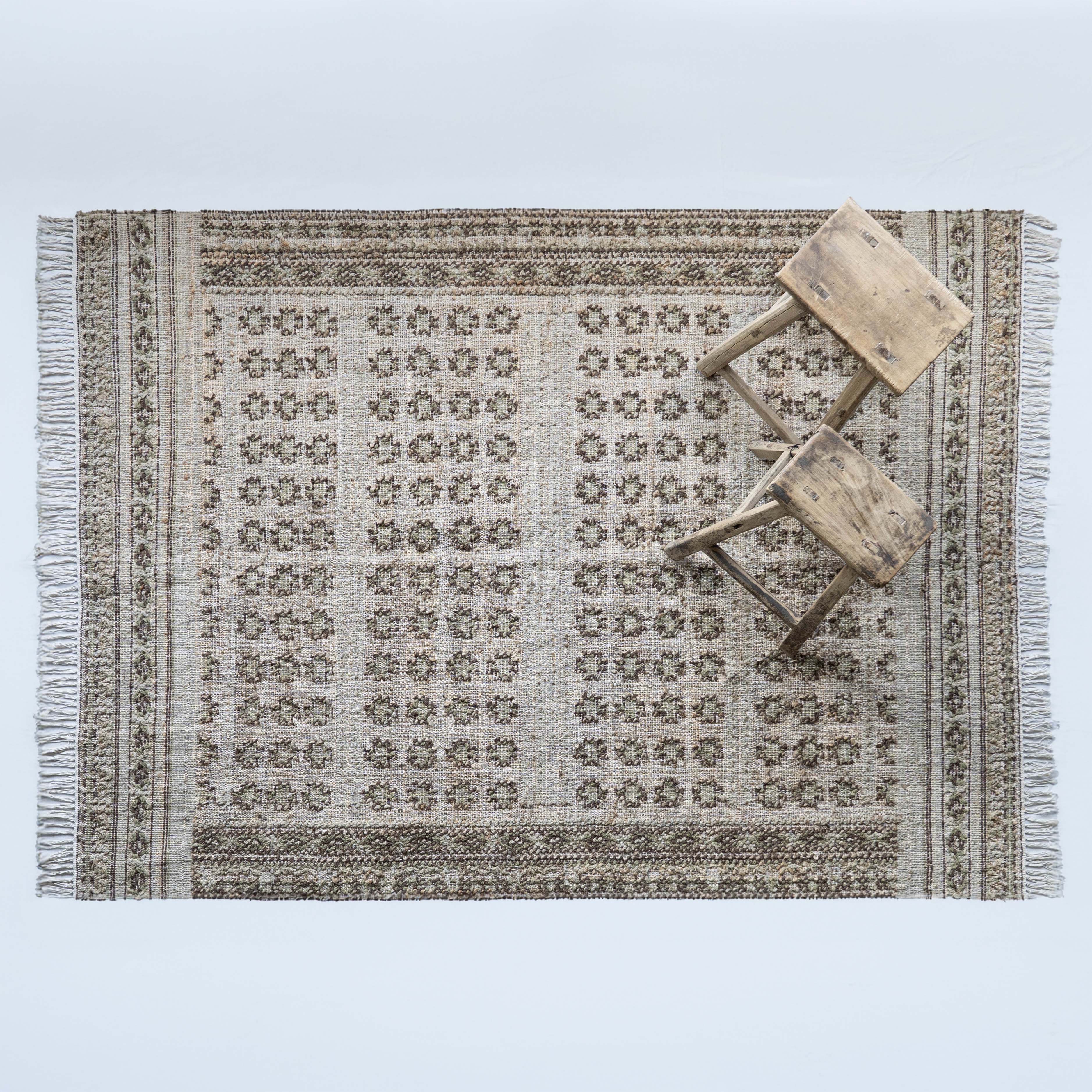 Jute Panja Handcrafted Wool Rug - TLR0009