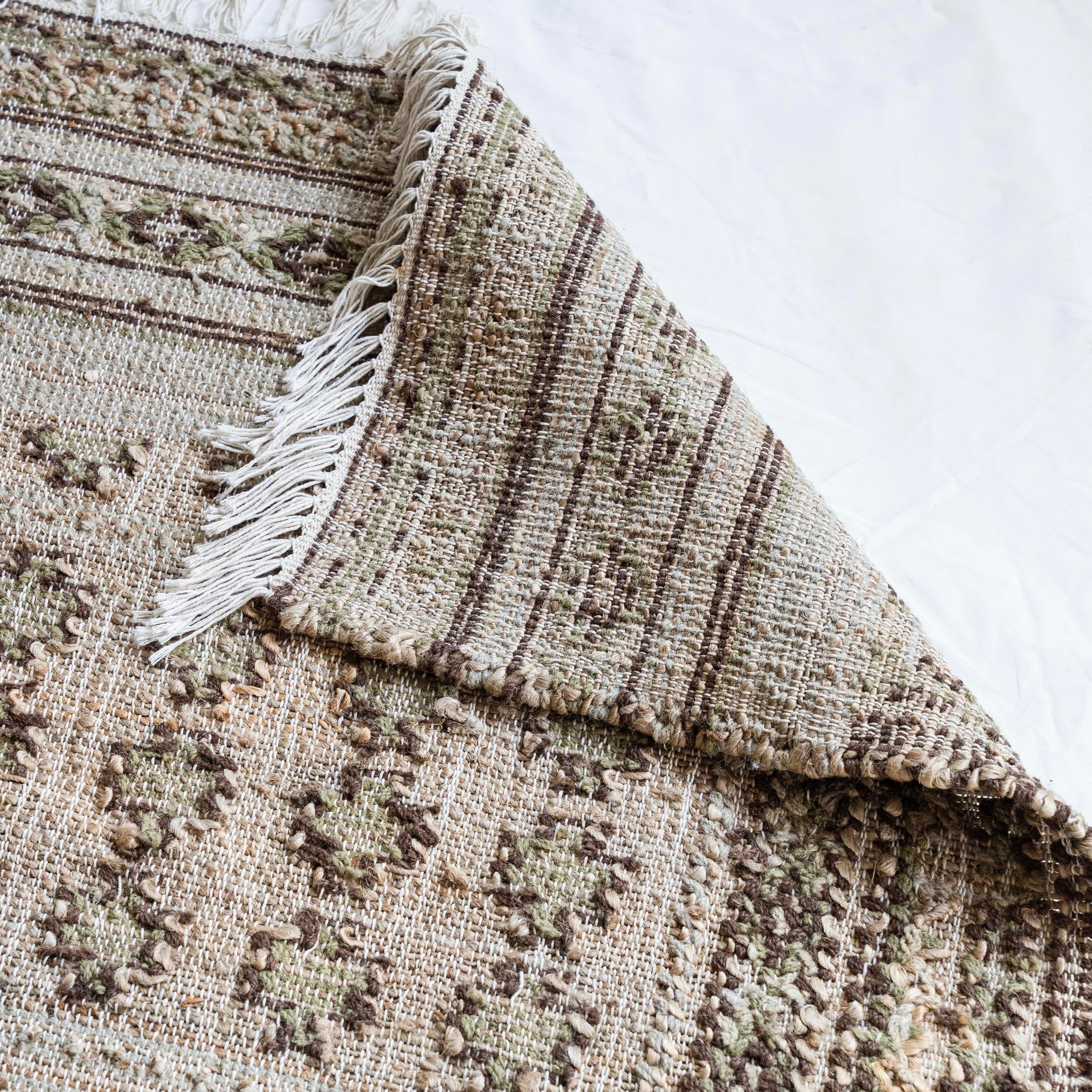 Jute Panja Handcrafted Wool Rug - TLR0009