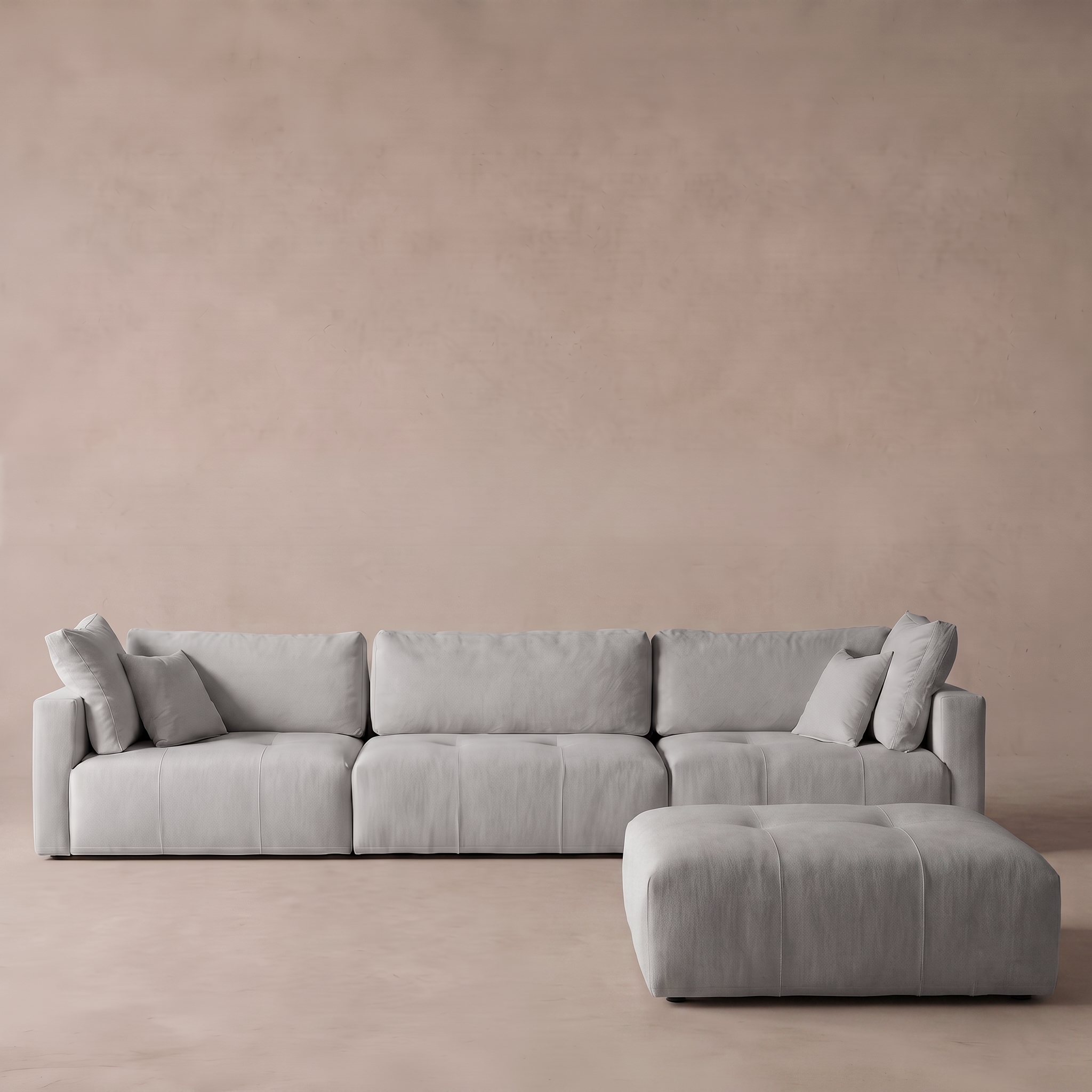 Sky Modern L Shape | Sectional Modular Sofa - Beige