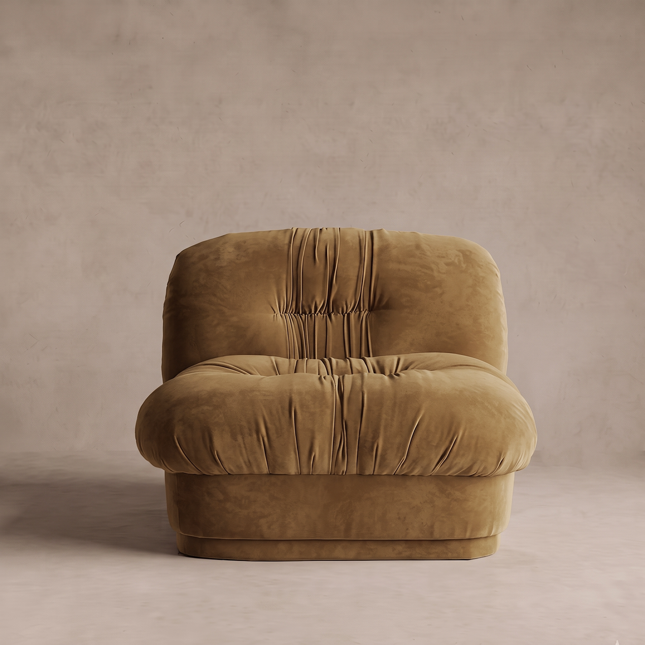 Solara Modern Accent Lounge Chair - Mustard/Gold
