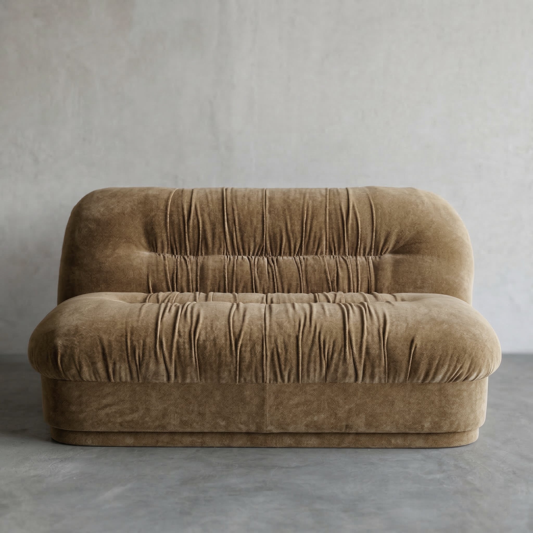 Solara Modern 2 Seater Sofa - Mustard Gold