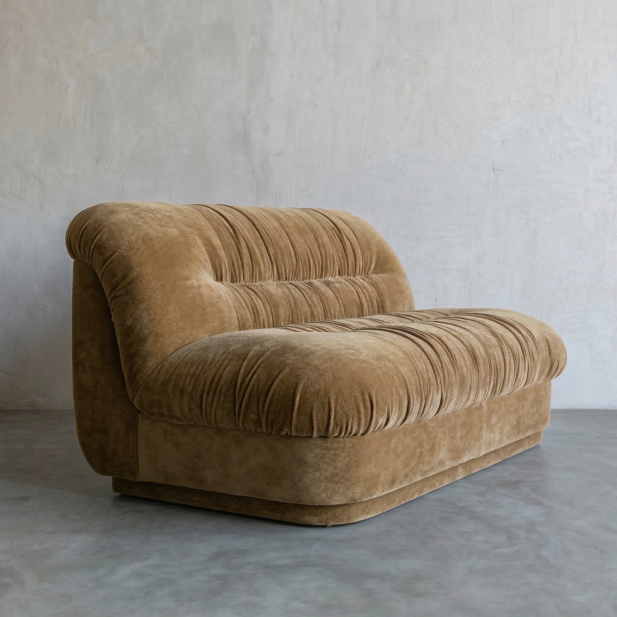 Solara Modern 2 Seater Sofa - Mustard Gold