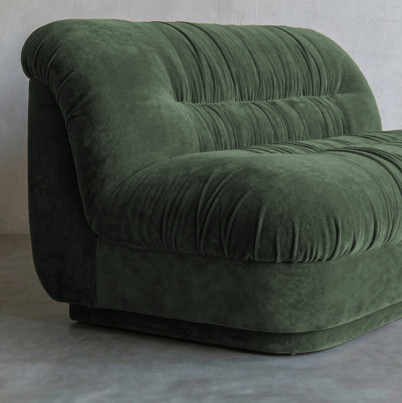 Solara Modern 2 Seater Sofa - GREEN