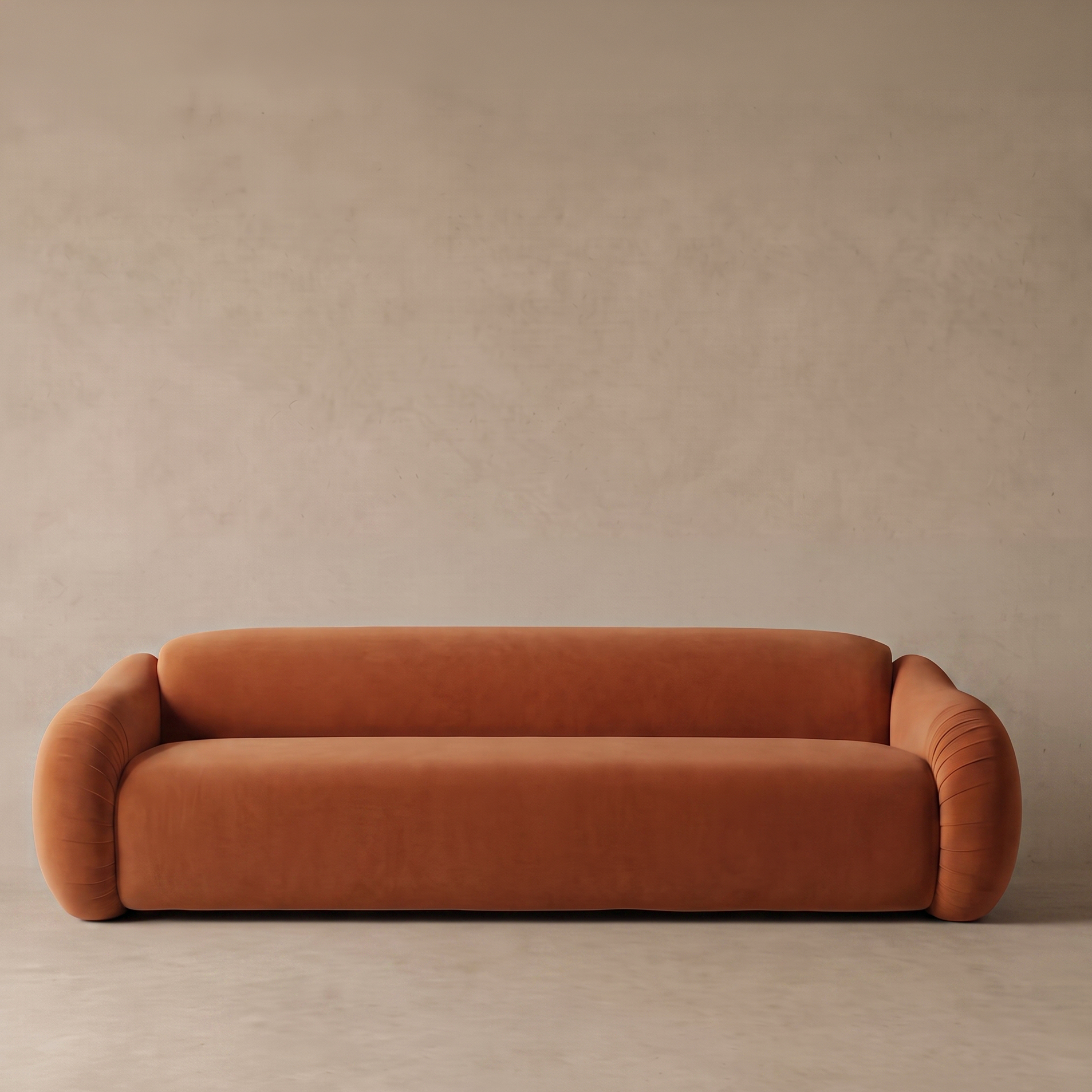Siena Sunset Modern Velvet 3 Seater Sofa
