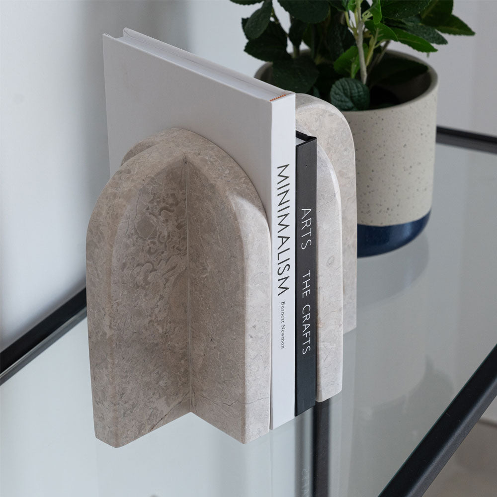 Tivoli - Travertine Book Holder - - WS Living - UAE Modern Home Furniture Stores in Dubai