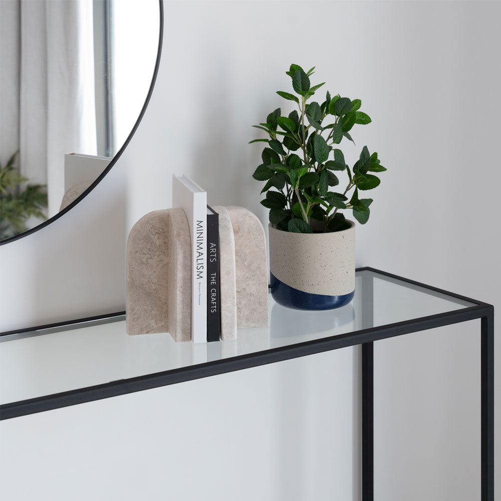 Tivoli - Travertine Book Holder - - WS Living - UAE Modern Home Furniture Stores in Dubai