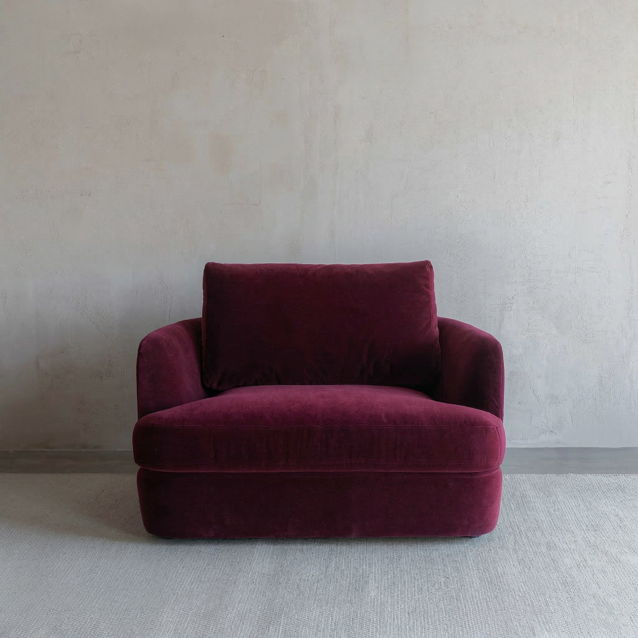 Verona Luxe Classic Cozy Armchair - BURGUNDY