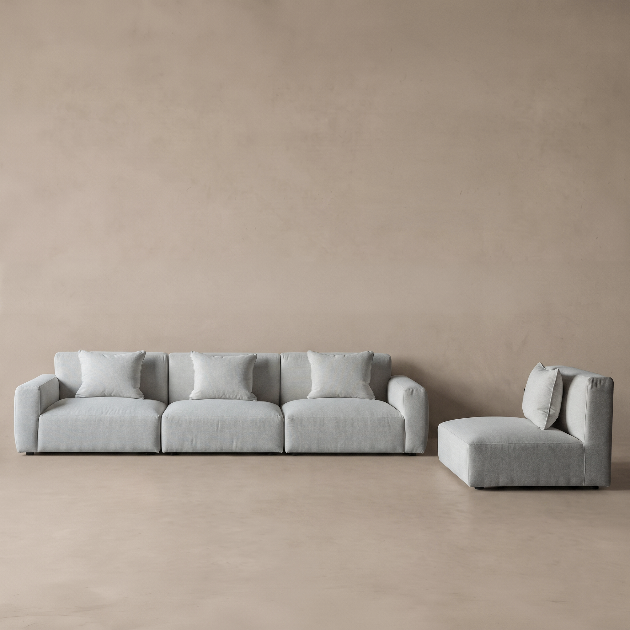 Volta Vincent Modern Sectional & Modular Sofa - OFF WHITE