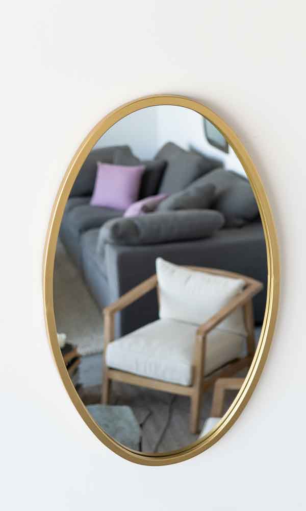 Round Mirror Gold Frame - Mirror - WS Living Furniture Furniture Store in Dubai