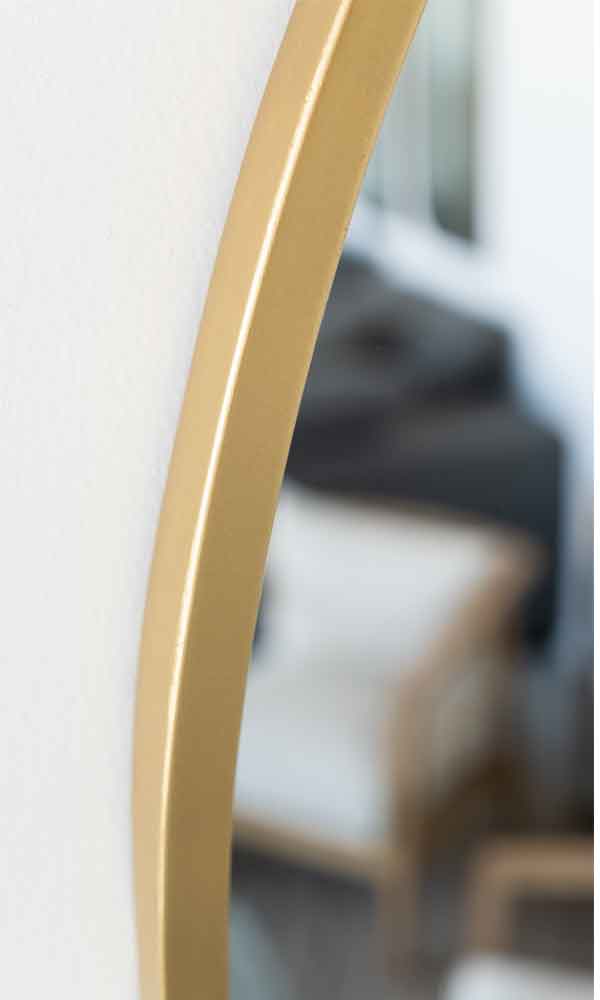 Round Mirror Gold Frame - Mirror - WS Living Furniture Furniture Store in Dubai