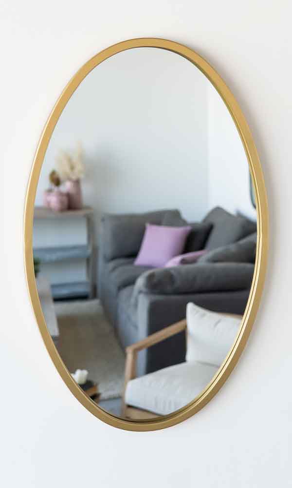 Round Mirror Gold Frame - Mirror - WS Living Furniture Furniture Store in Dubai