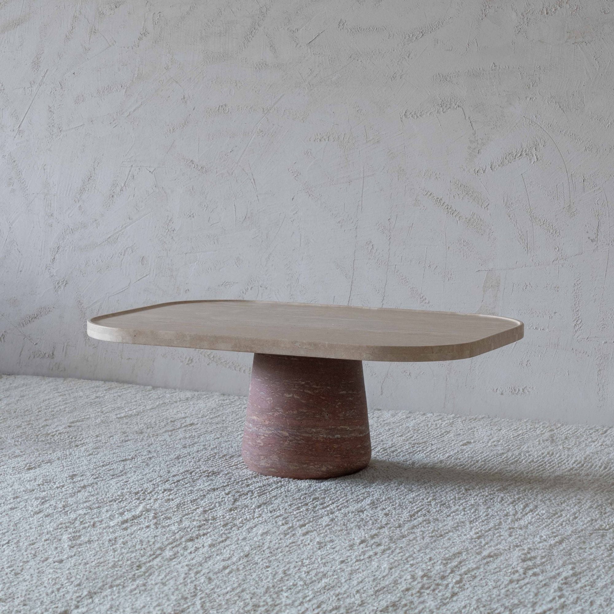 Dory Natural Marble Coffee Table | Center Table - Coffee Tables - WS Living - UAE Wood and steel Furnitures in Dubai