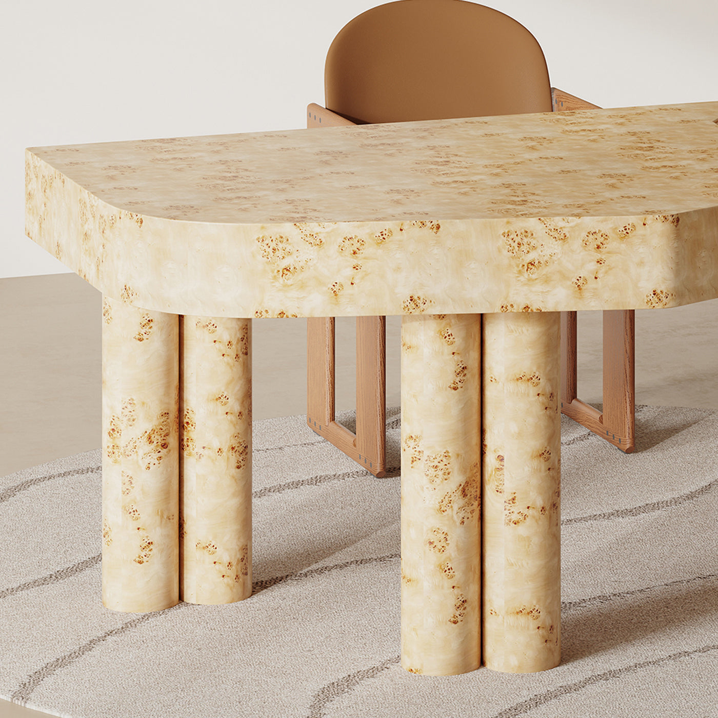 Majestic Executive Burl Wood Office Desk ( Pre Order 60 Days Delivery )