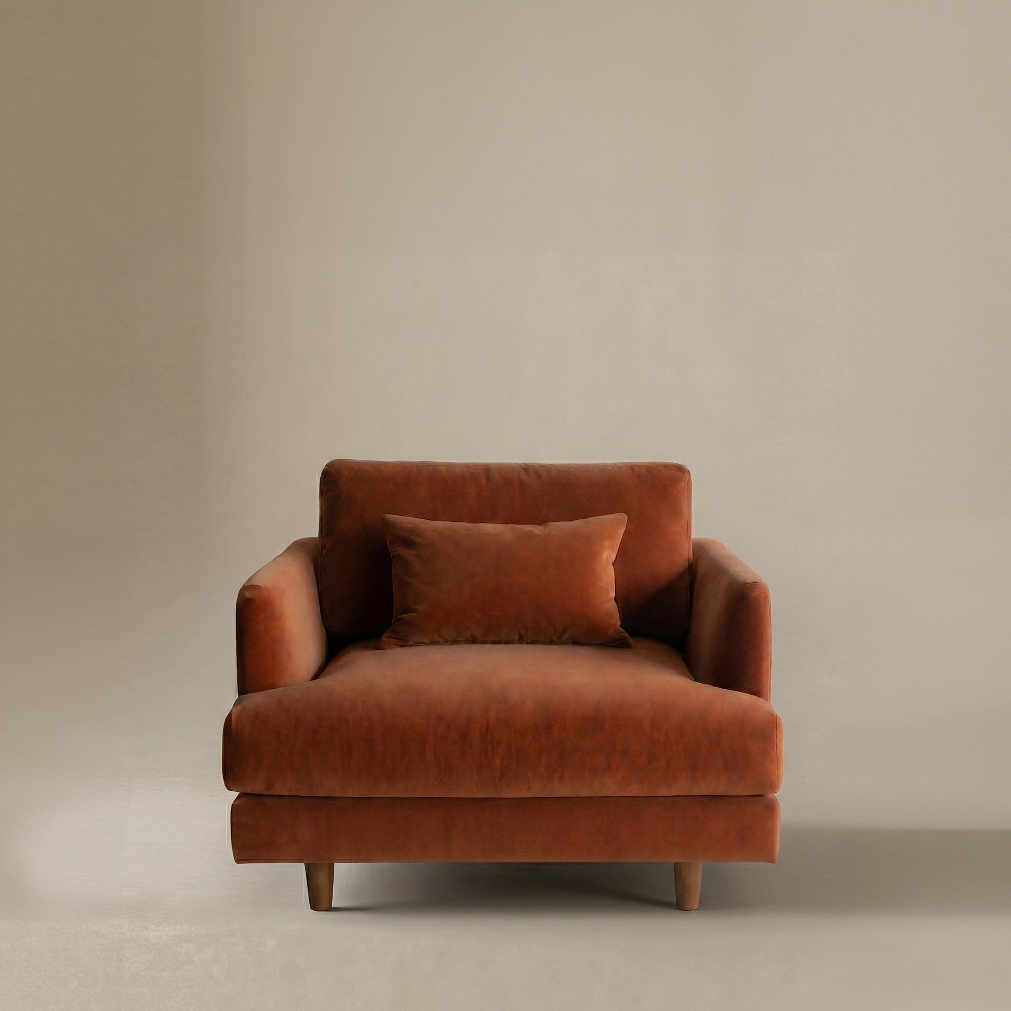 Nest Cotton Velvet Modern Armchair | One seater