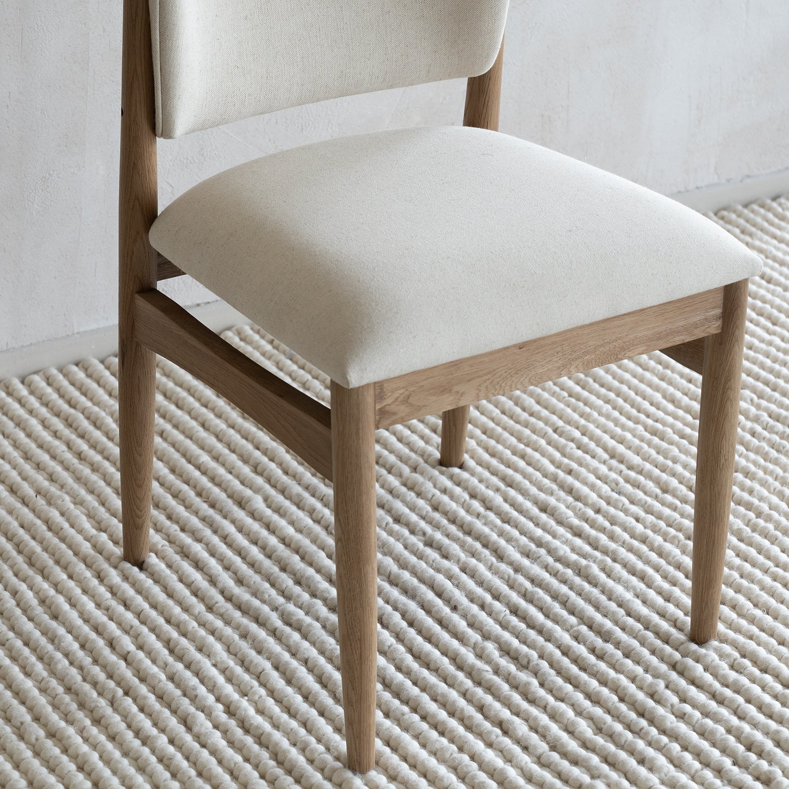 Ana Beige Dining Chair - LJ1116  - WS Living - UAE - Dining Chairs Wood and steel Furnitures - Dubai