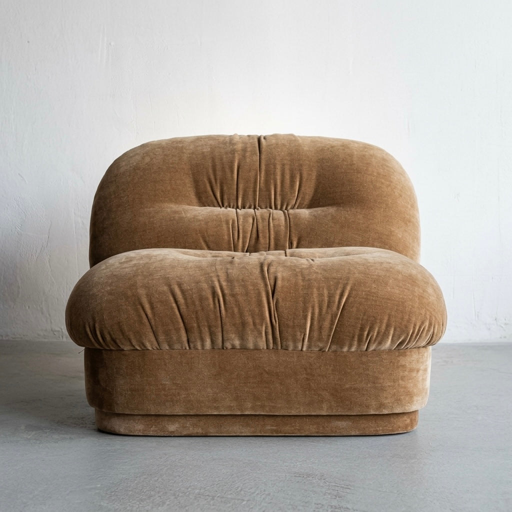 Solara Modern Accent Lounge Chair - Mustard/Gold