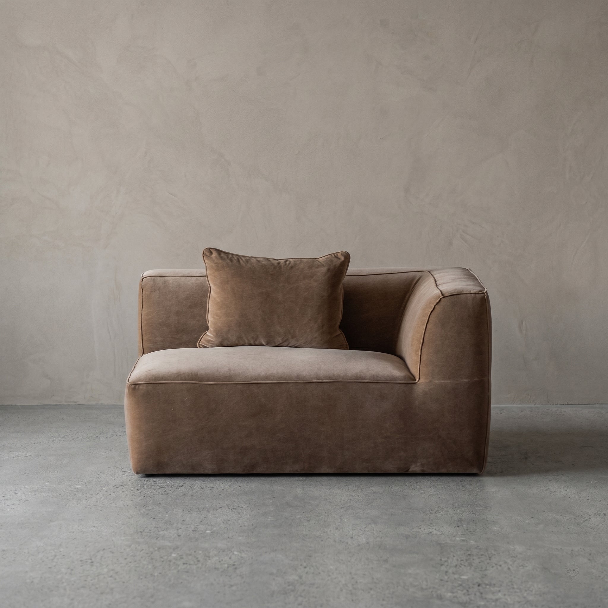 Ezra Modern Velvet Sectional | Modular Sofa - Mustard