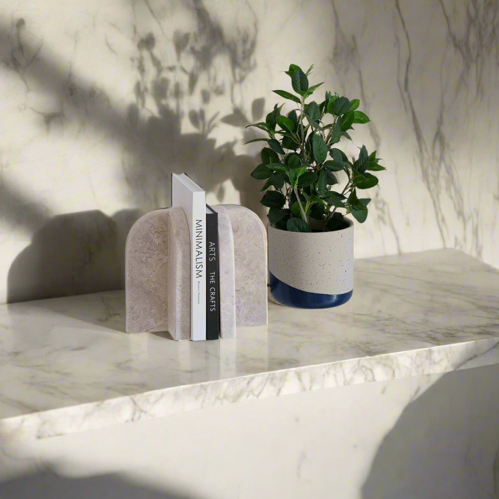 Tivoli - Travertine Book Holder -  - WS Living - UAE Modern Home Furniture Stores in Dubai