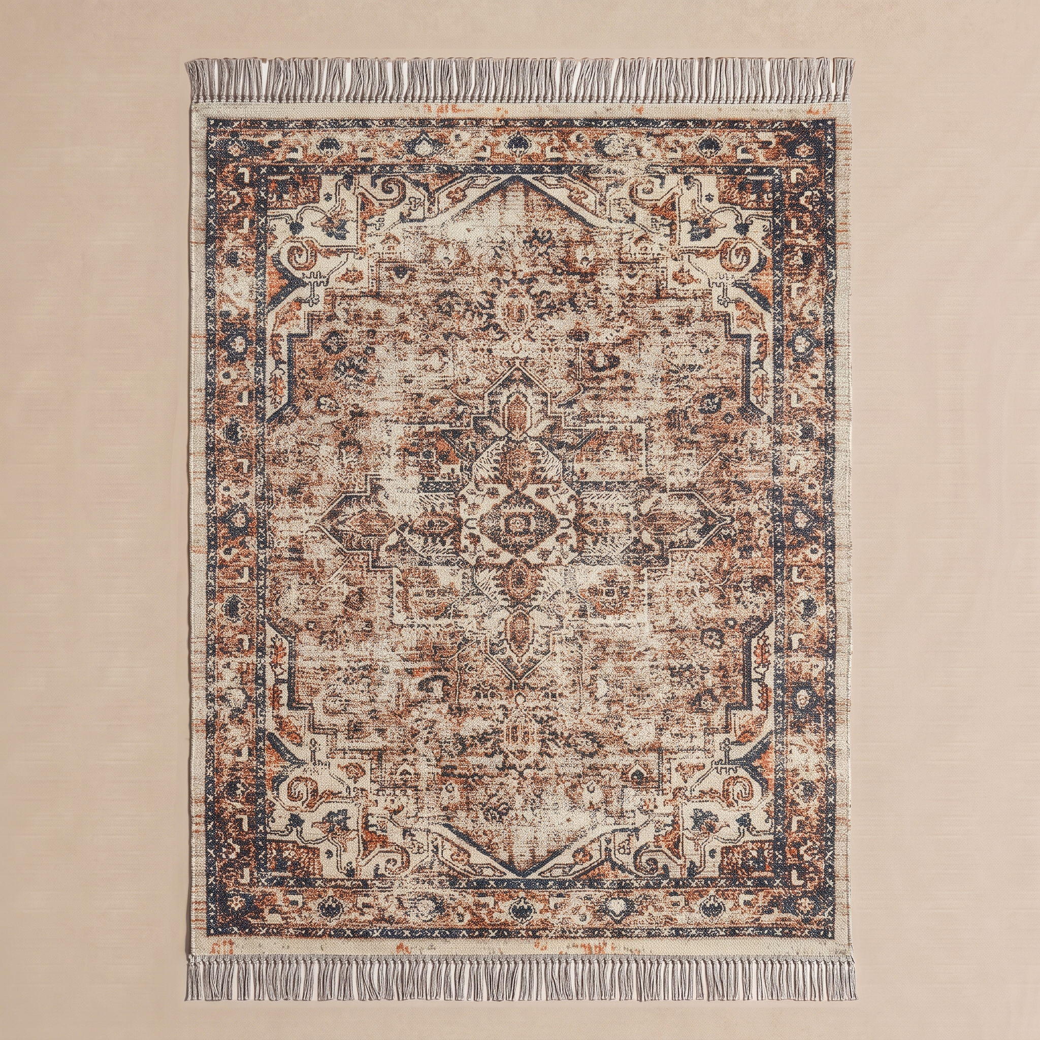 Terra Medallion Cotton Chenille Rug  - A10827