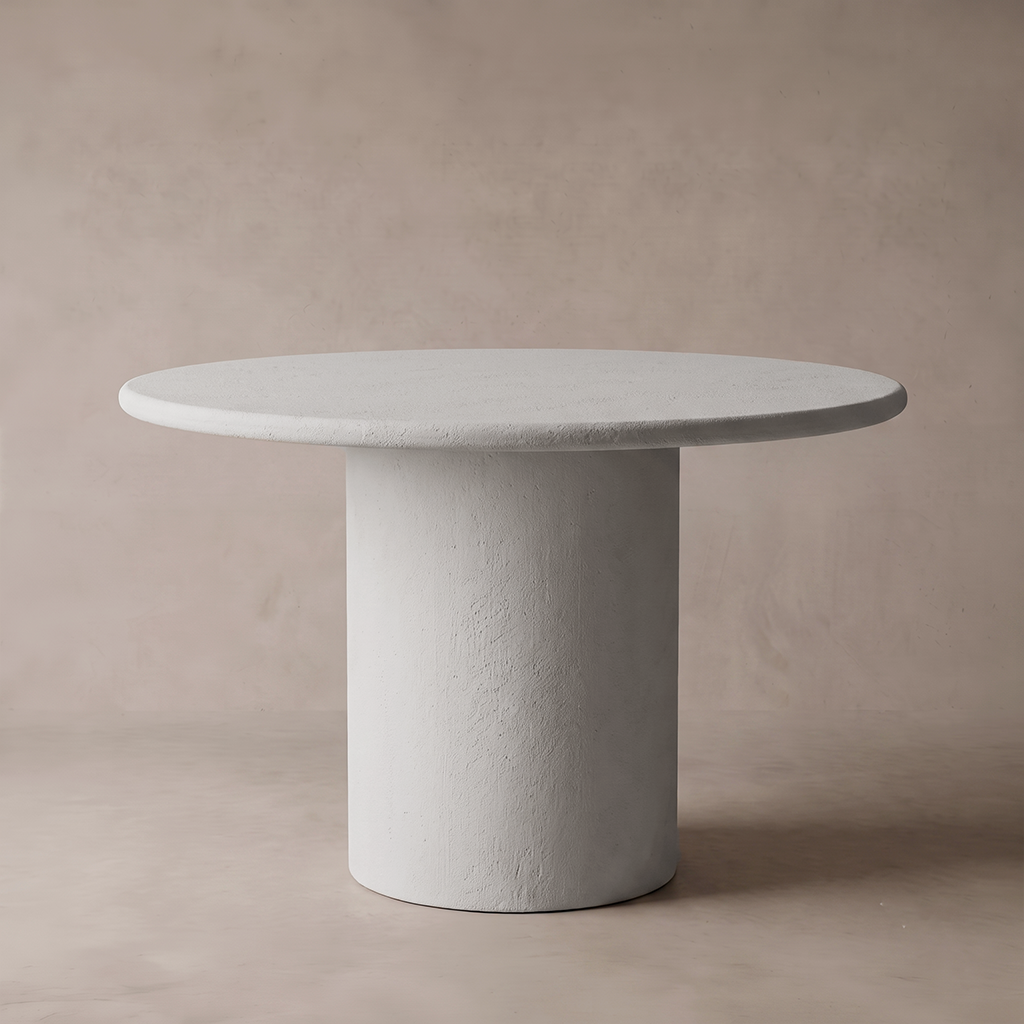 Alaska White Round Dining Table