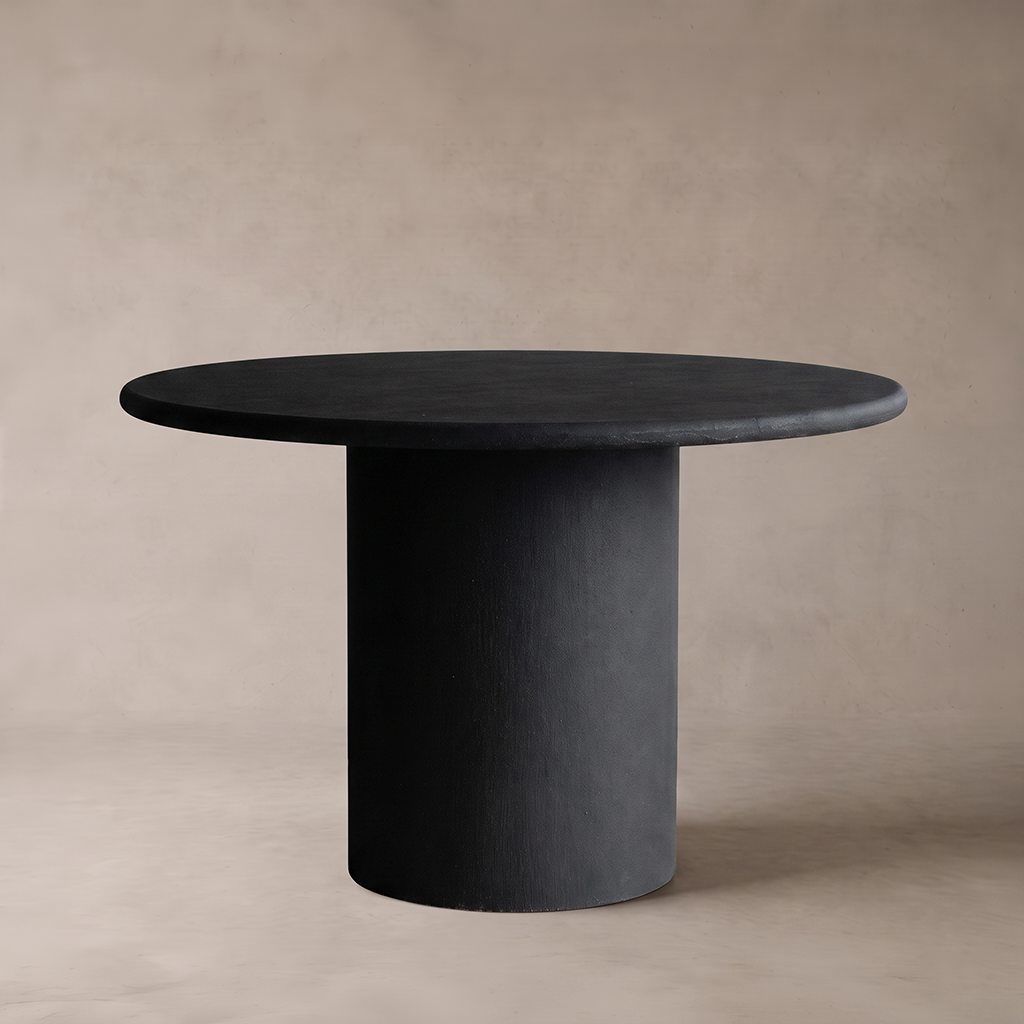 Alaska Black Round Dining Table