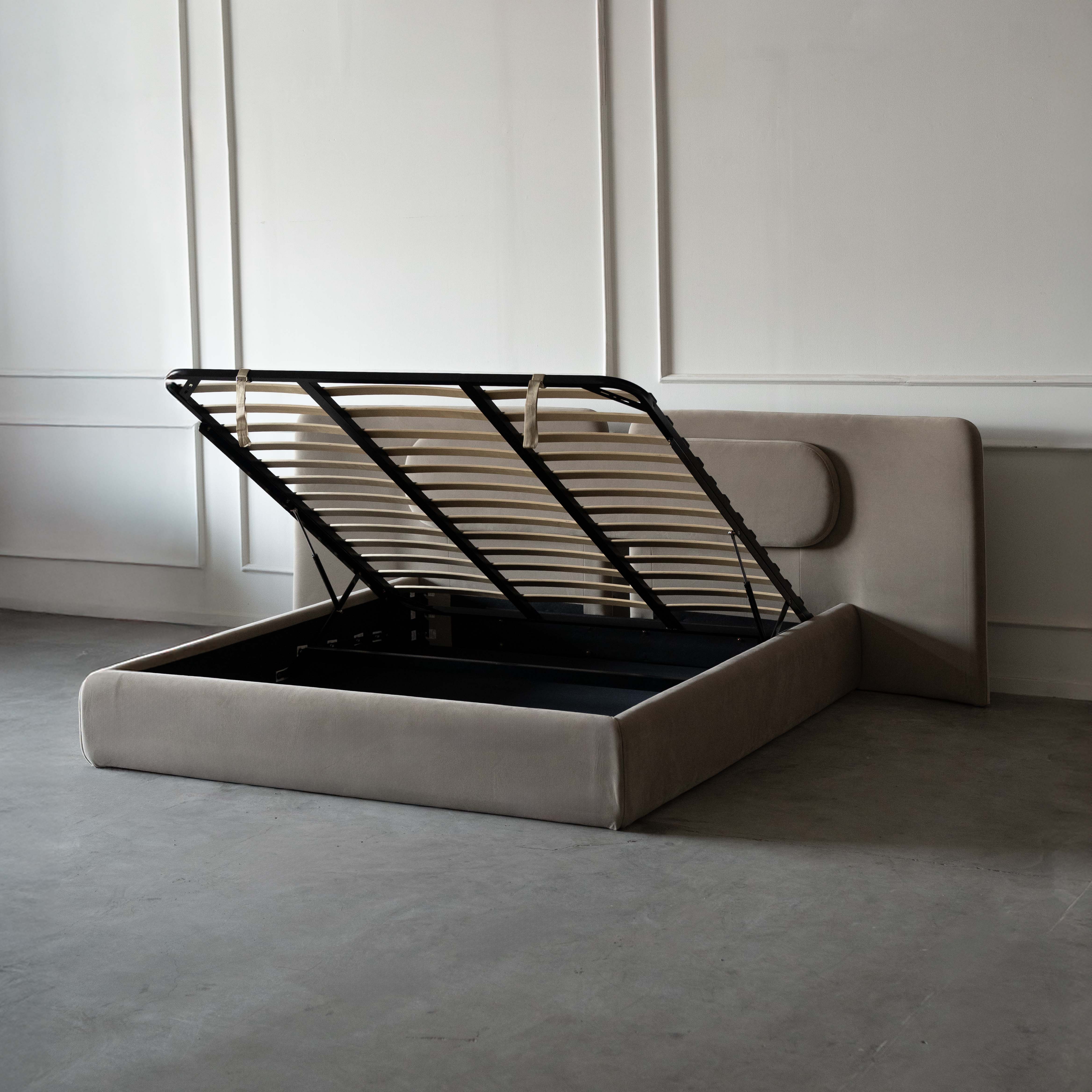 Aurora Bespoke Modern King Size Bed With Storage