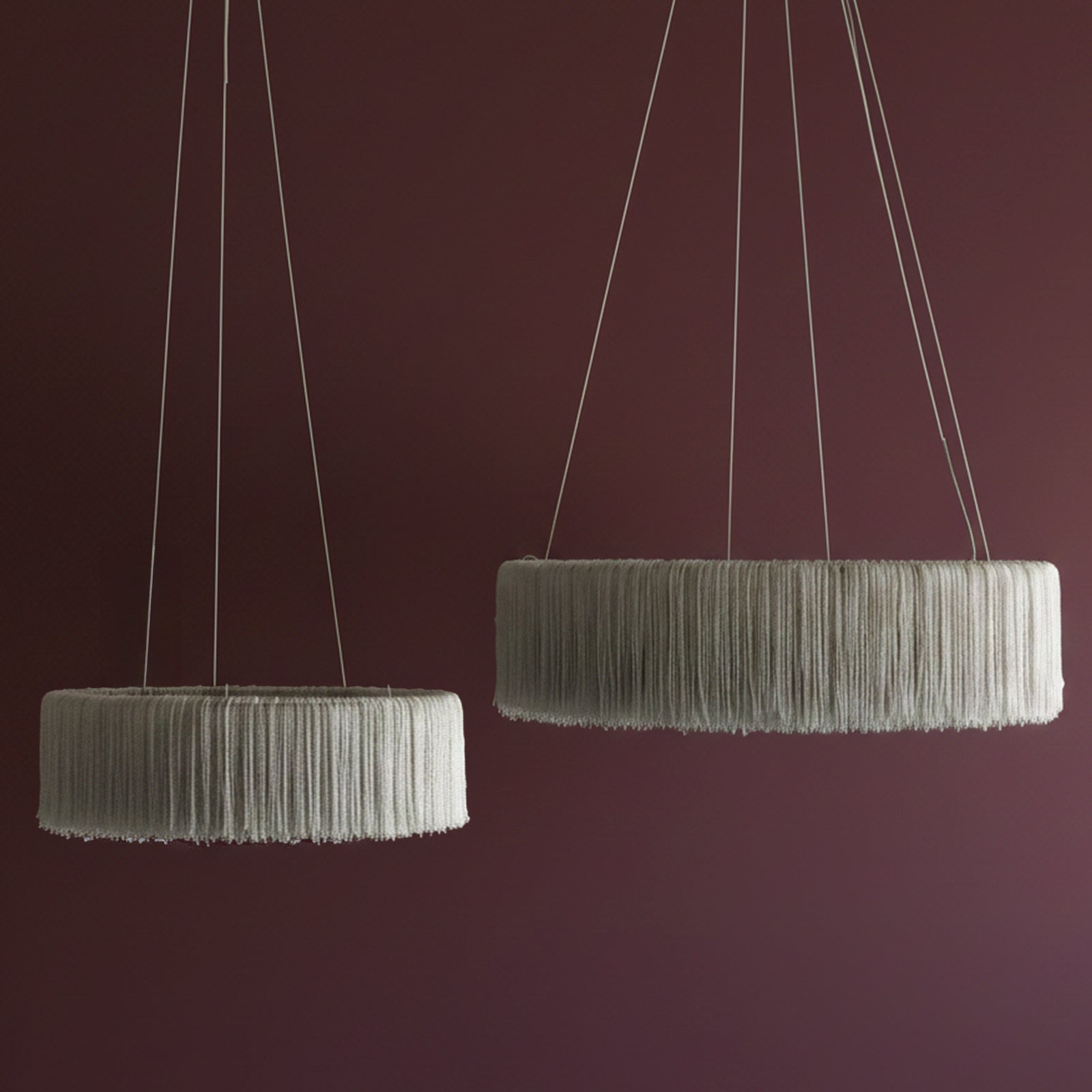 ثريا لونارا ذات التاج الدائري المزخرف بالخرز - صغيرة