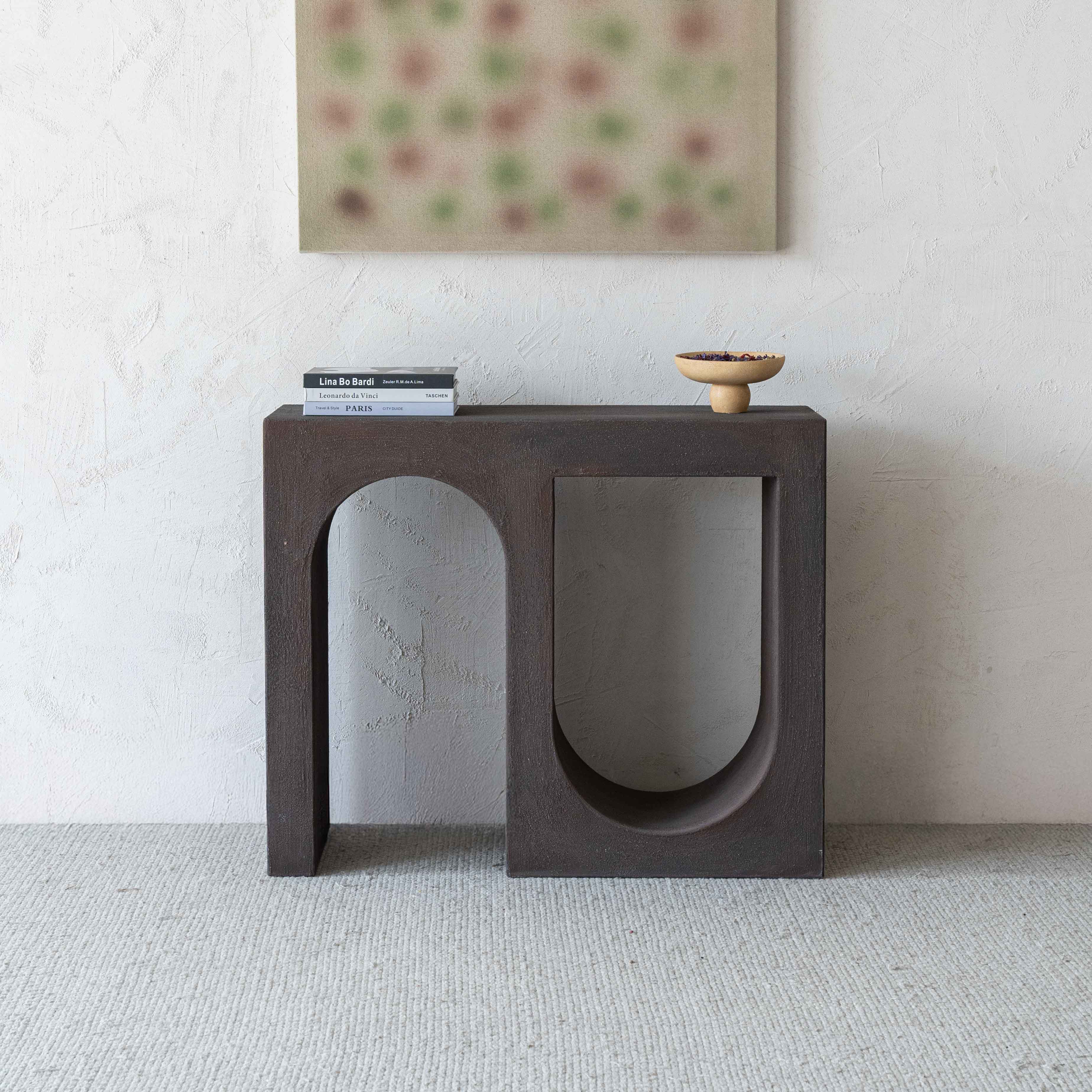 Alaska Vista Modern Arch Wood Console