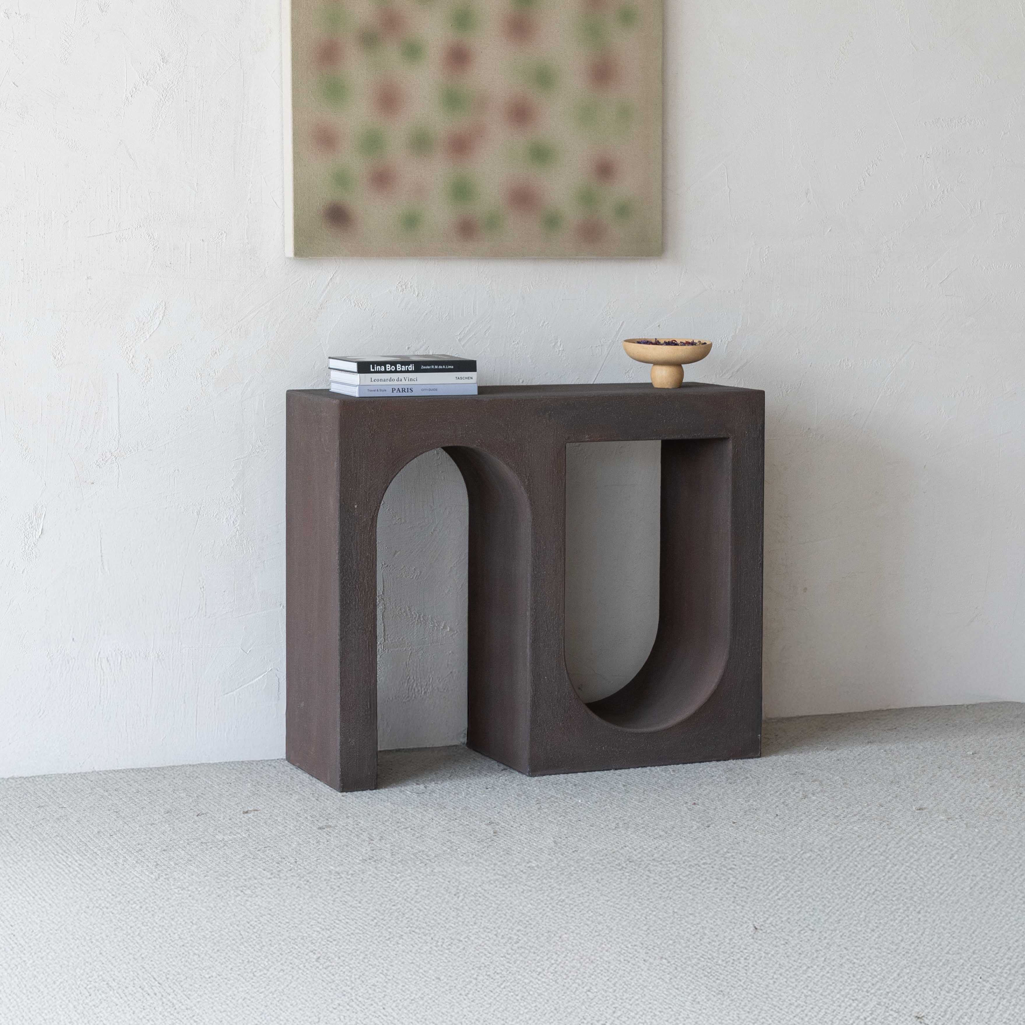 Alaska Vista Modern Arch Wood Console