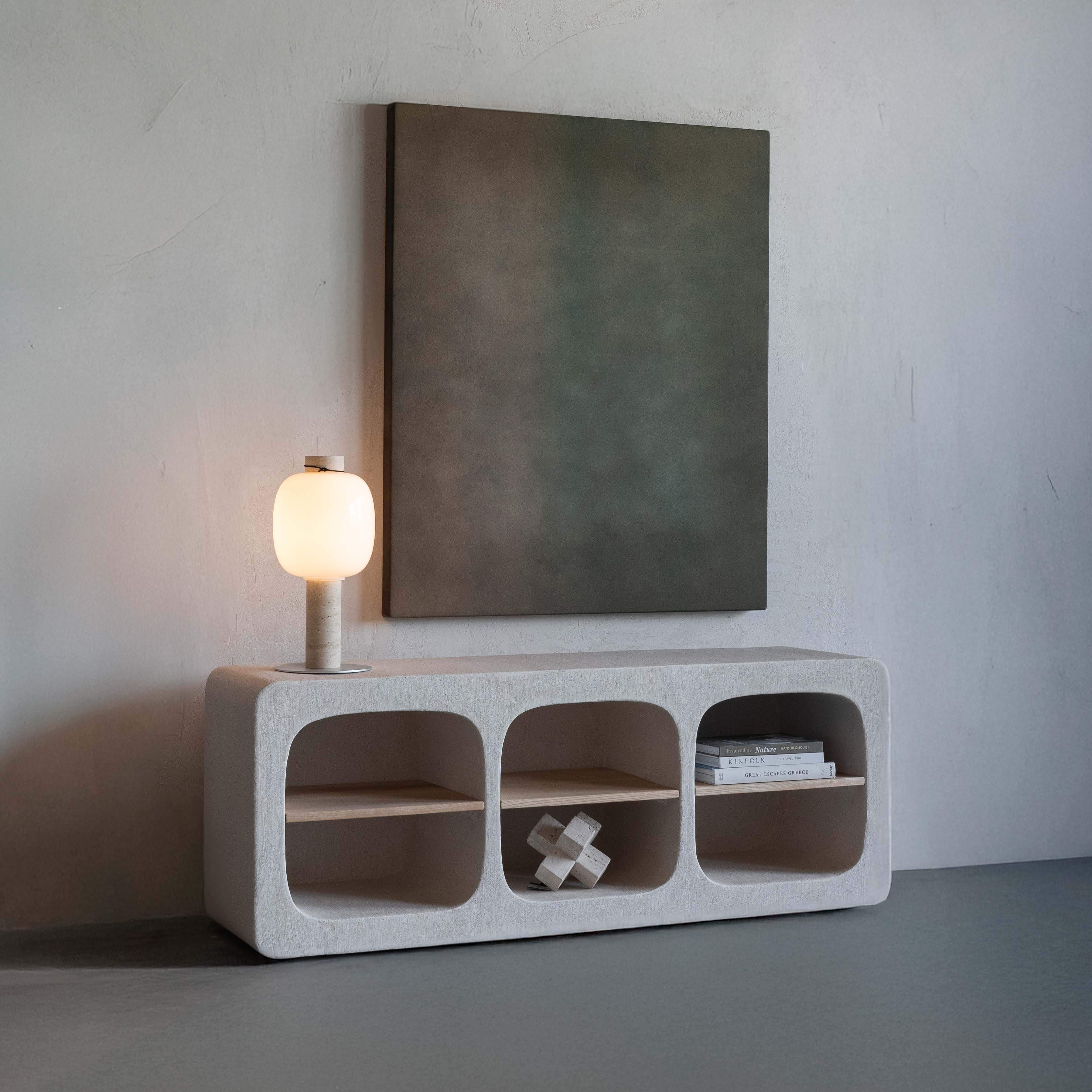 Alaska 3 Curved Niche Small TV unit With Shelf