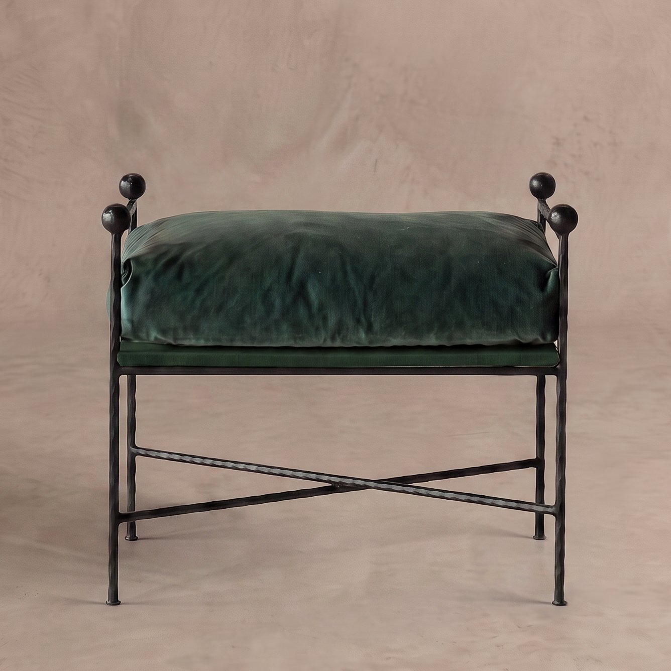 Alden Neo-Classical Small Bench - GREEN
