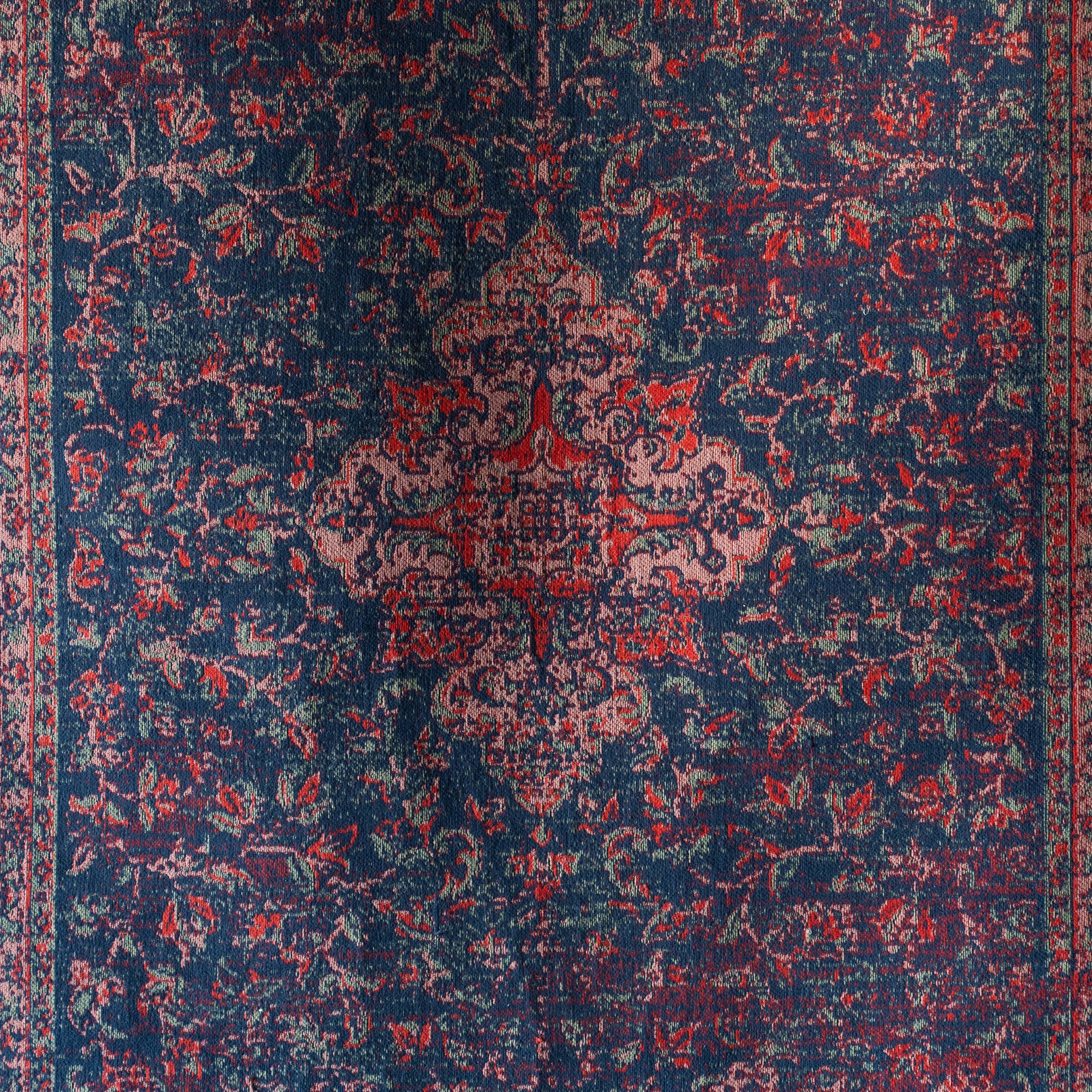 Alfaz Old - Blue Red 160 x 240cm - Woven Cotton Rug