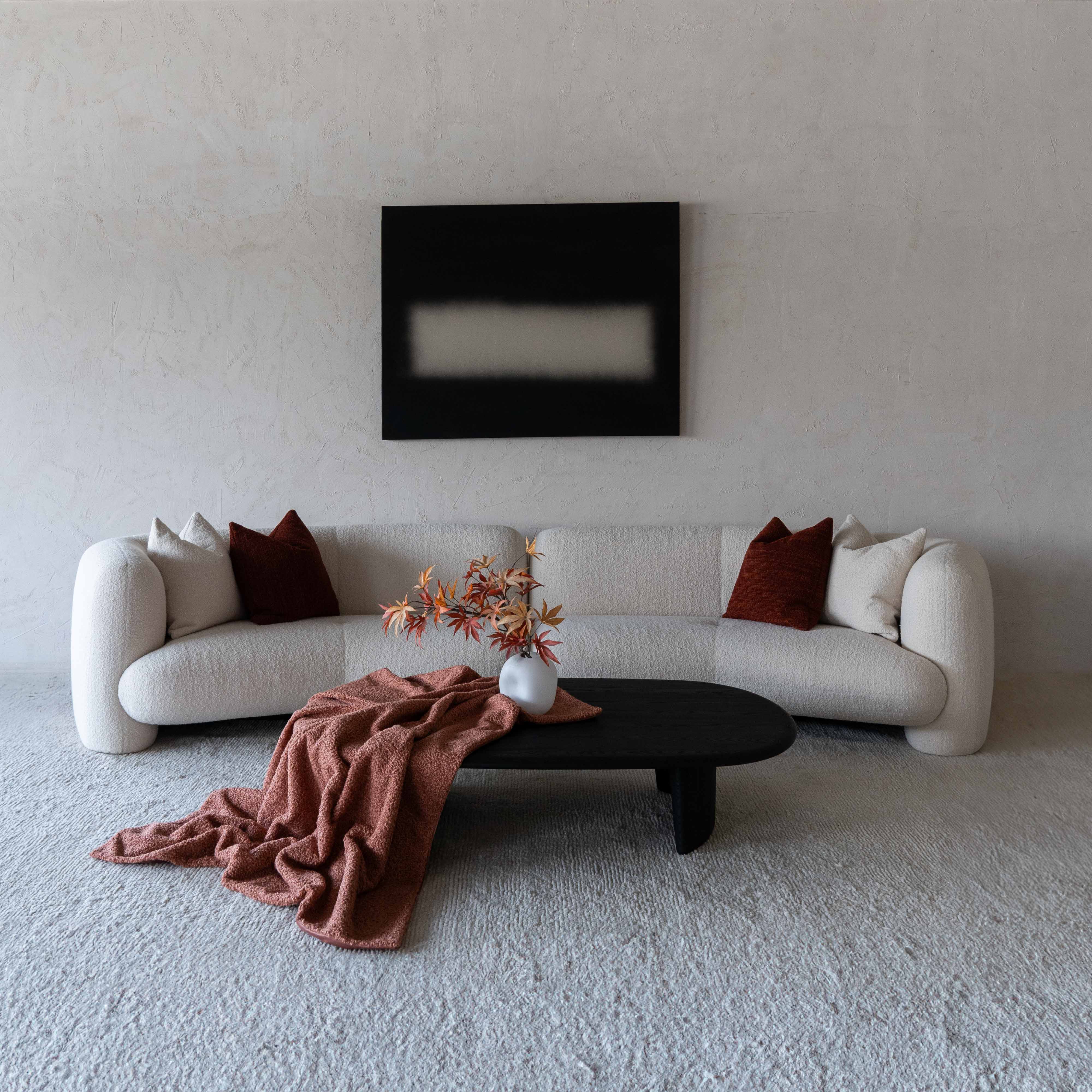 Alma Modern Off White 4 Seater Curve Sofa  - WS Living - UAE - Sofas Wood and steel Furnitures - Dubai