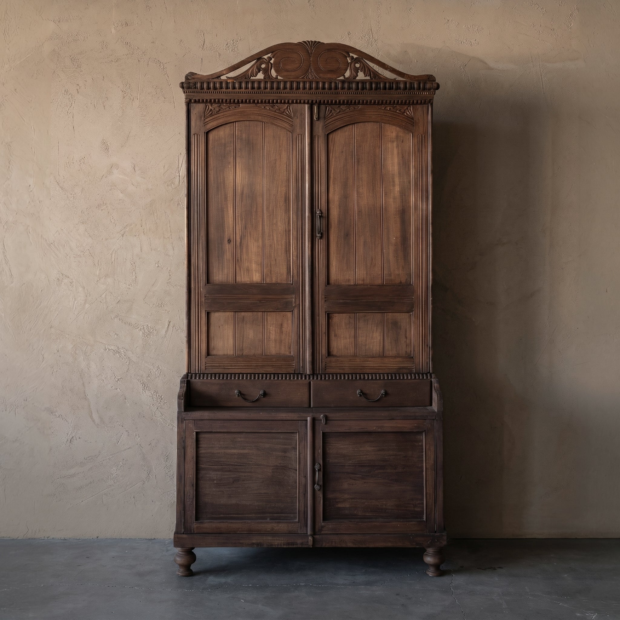 Anglo Real Antique Carved Indian Culture Cabinet | Cupboard
