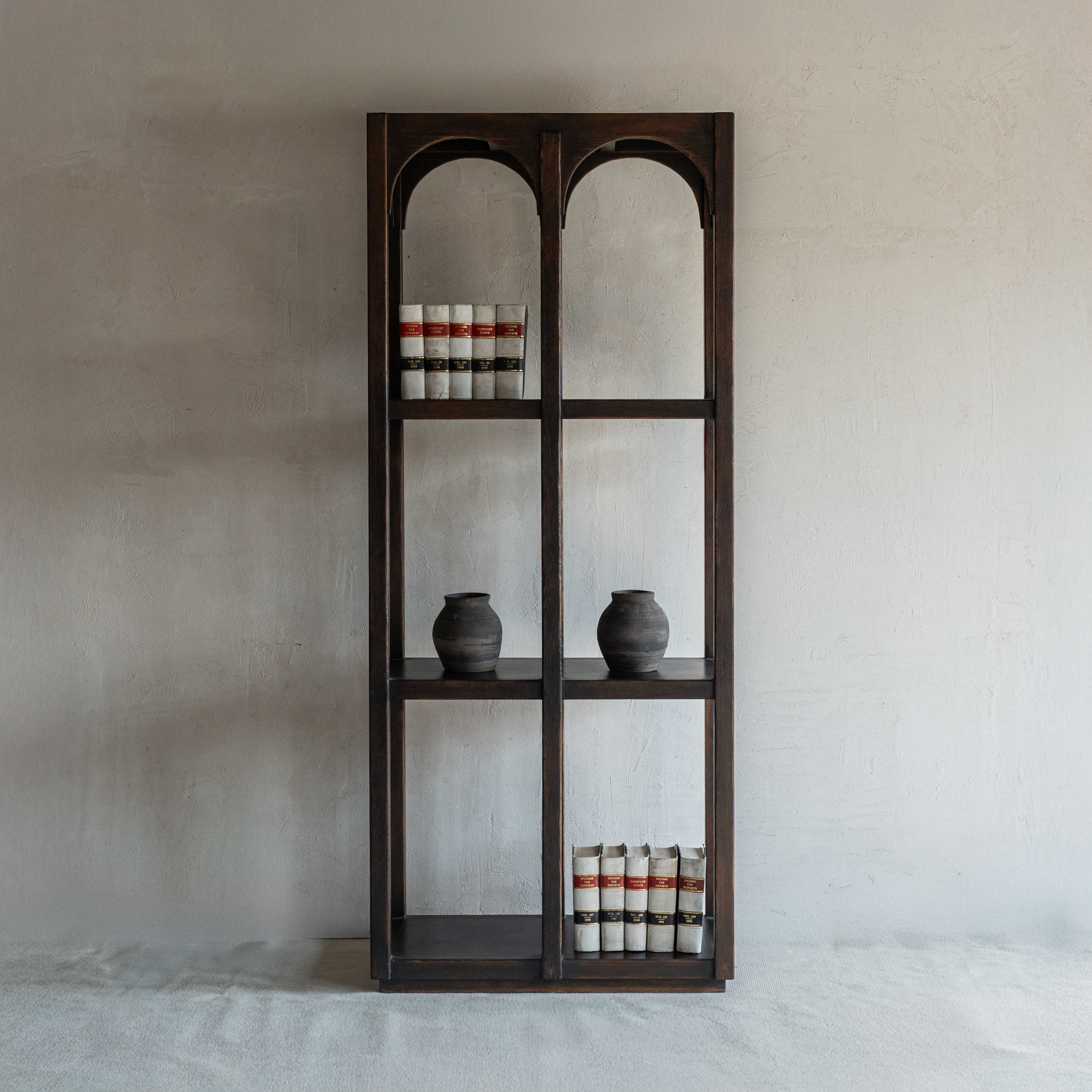 Arcade Solid Oak Wood Classic Arch Bookshelf