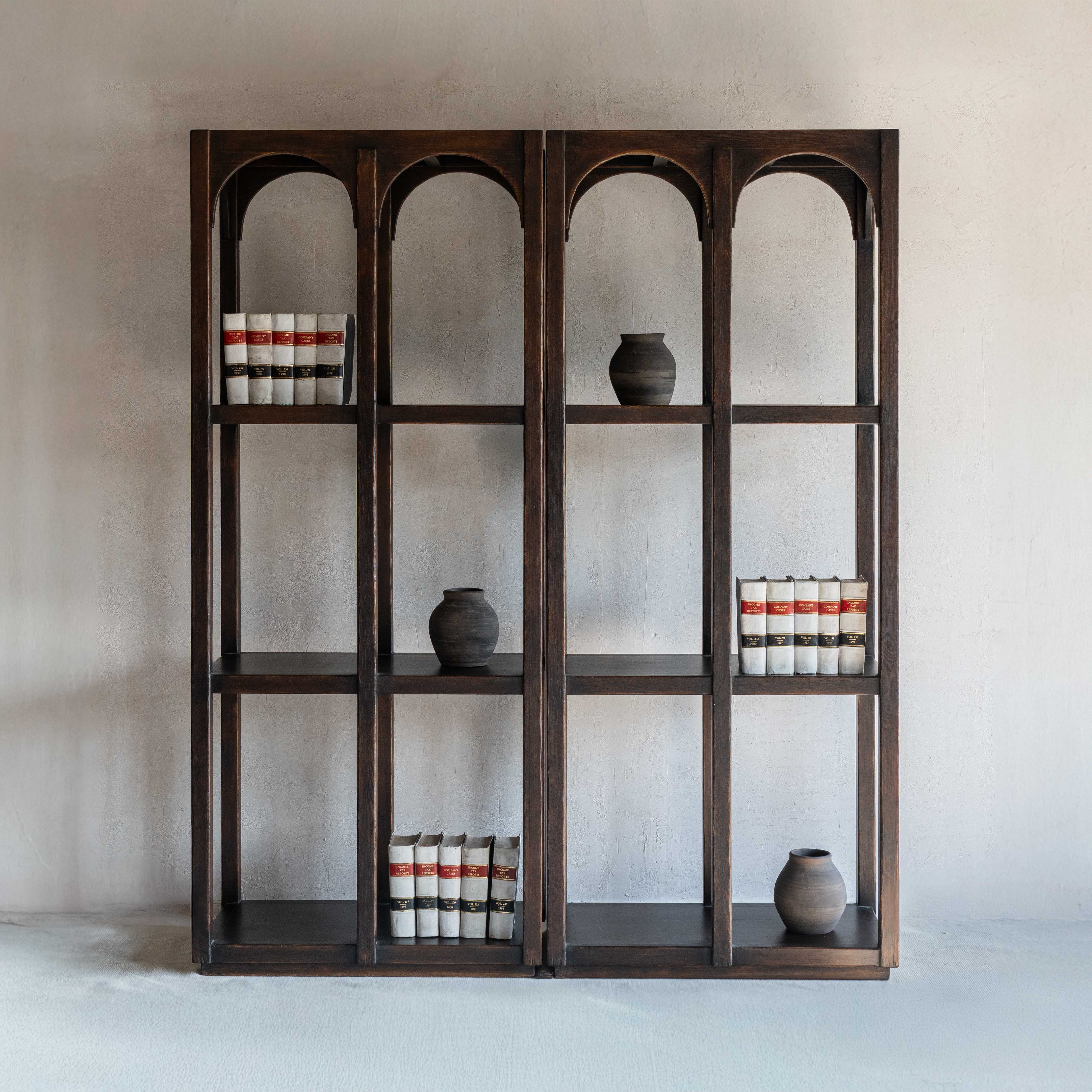 Arcade Solid Oak Wood Classic Arch Bookshelf