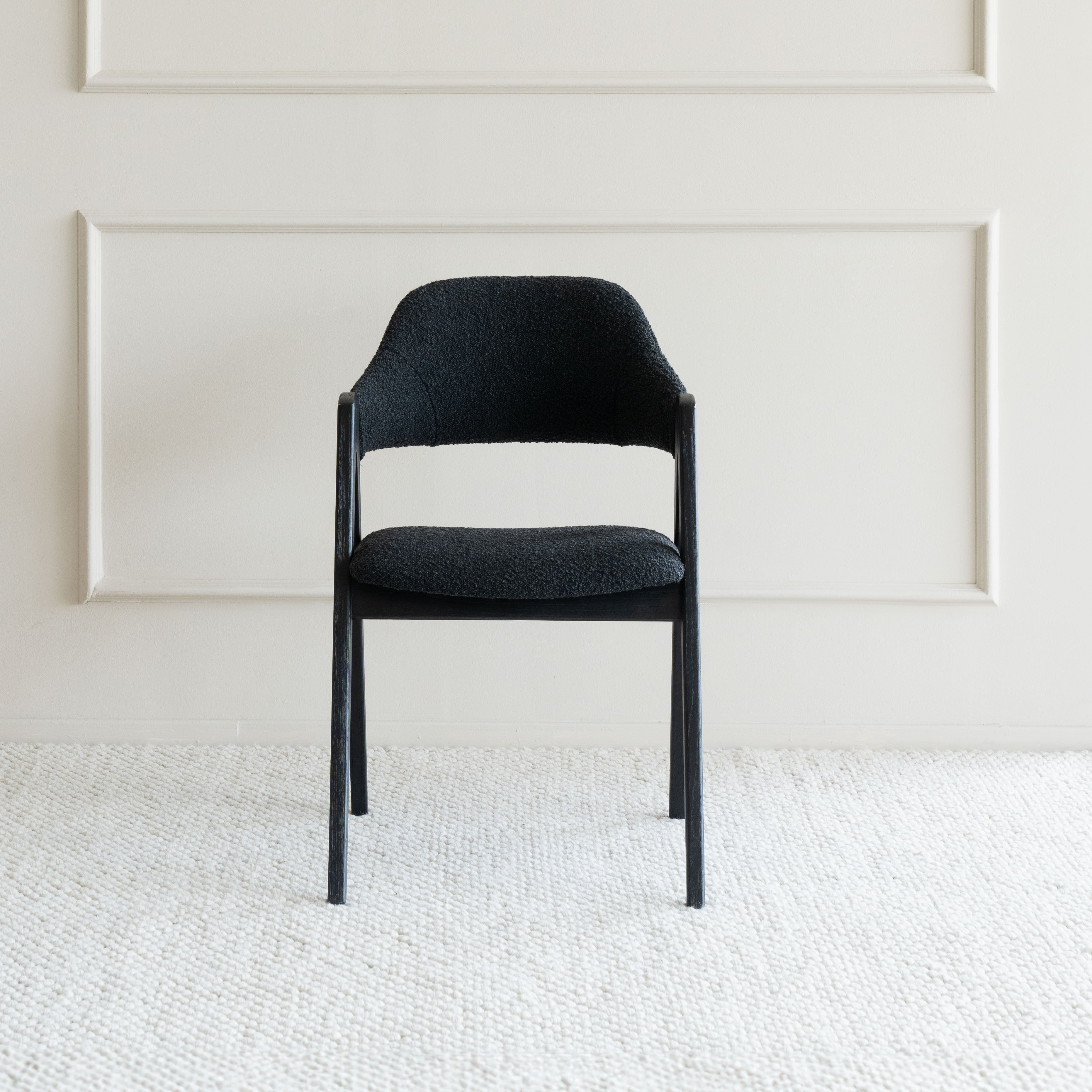 Ashley Chair- Boucle (LJ1110)  - WS Living - UAE - Dining Chairs Wood and steel Furnitures - Dubai