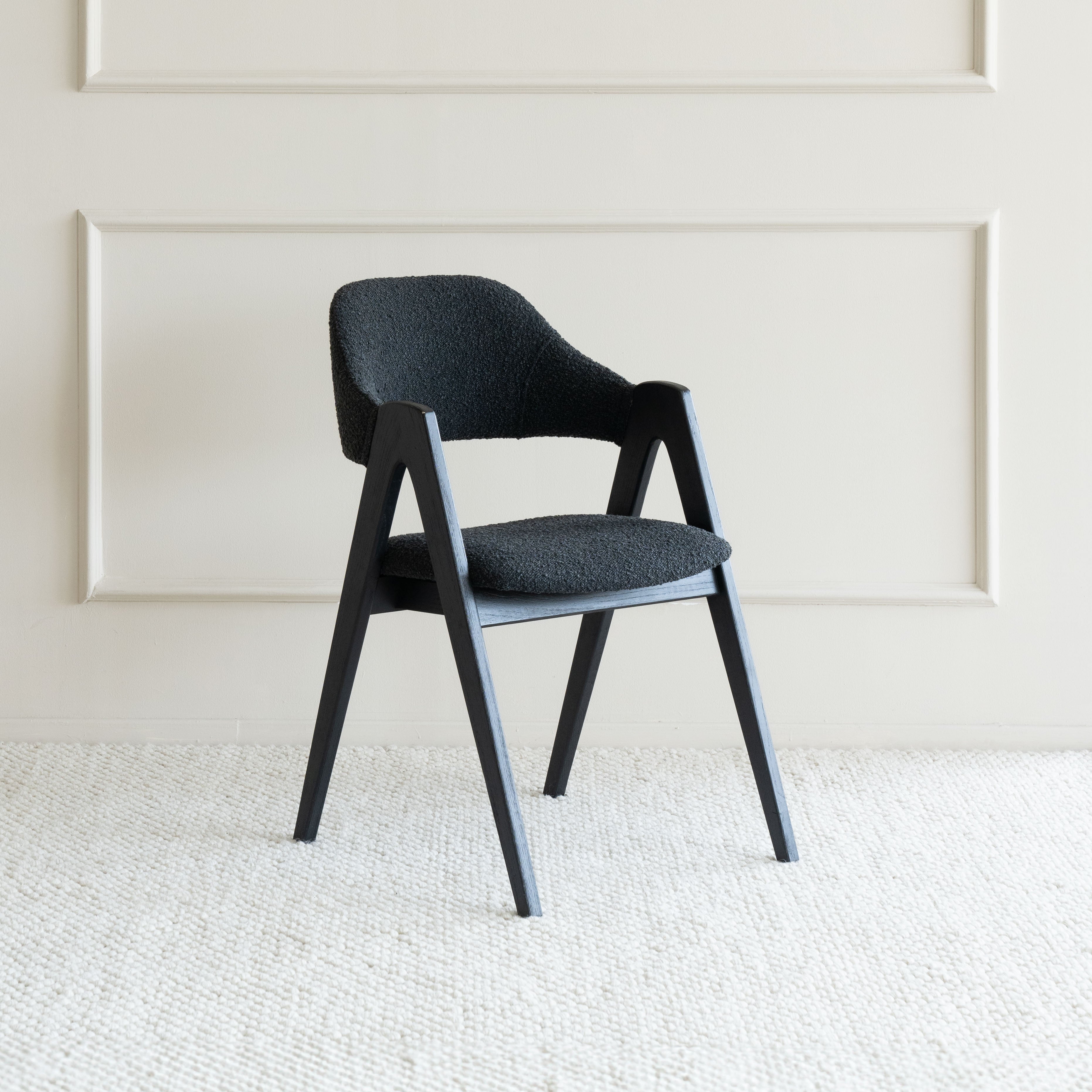 Ashley Chair- Boucle (LJ1110)  - WS Living - UAE - Dining Chairs Wood and steel Furnitures - Dubai